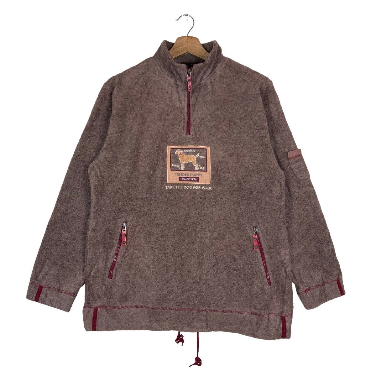 Vintage Vintage Tender Puppy Quarter Zip Pullover Jumper Sherpa Size US L / EU 52-54 / 3 - 1 Thumbnail