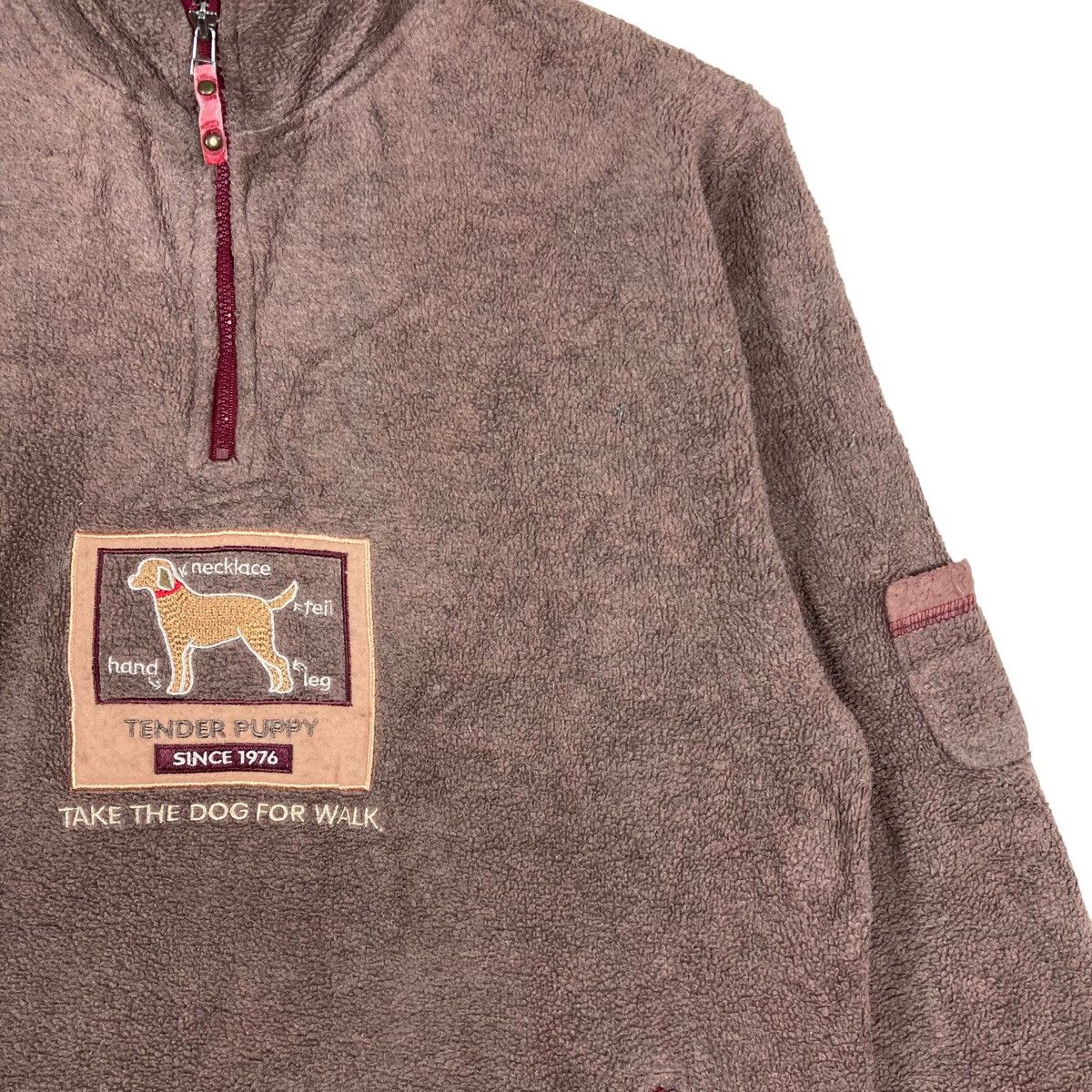 Vintage Vintage Tender Puppy Quarter Zip Pullover Jumper Sherpa Size US L / EU 52-54 / 3 - 3 Thumbnail