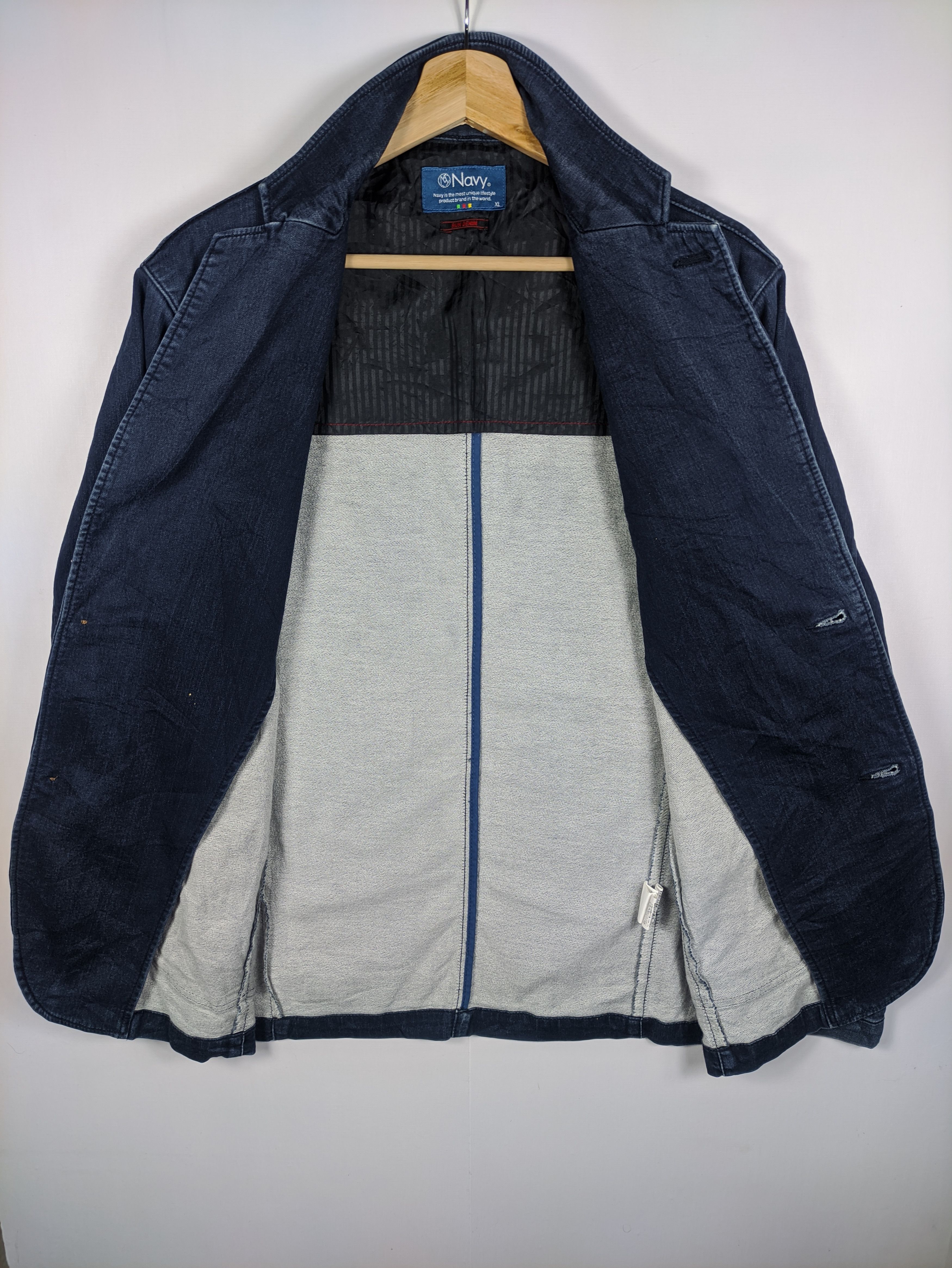 Japanese Brand Steals🔥Vintage Denim Coat Jacket by Navy Run Size US M / EU 48-50 / 2 - 5 Thumbnail