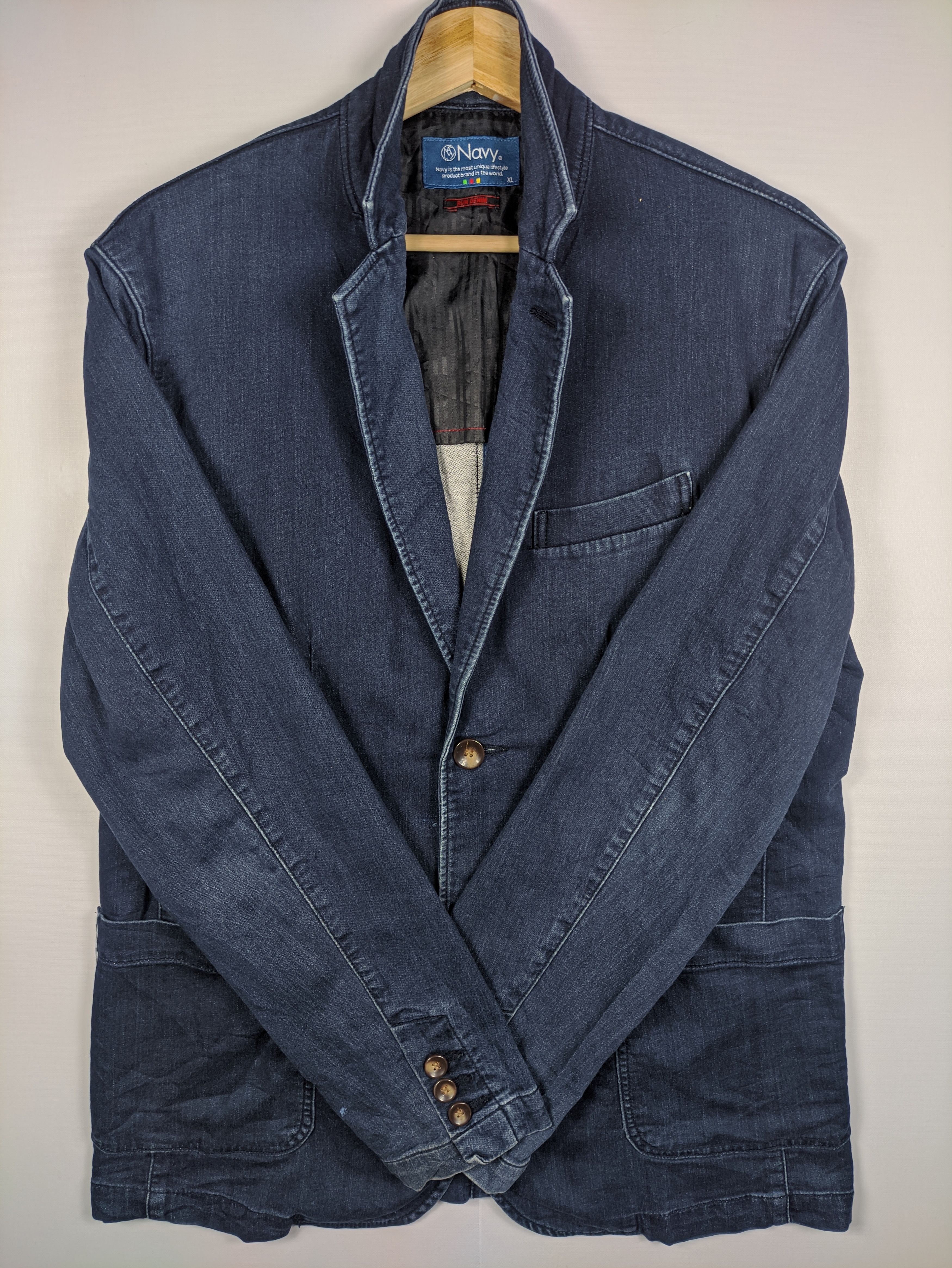 Japanese Brand Steals🔥Vintage Denim Coat Jacket by Navy Run Size US M / EU 48-50 / 2 - 7 Thumbnail