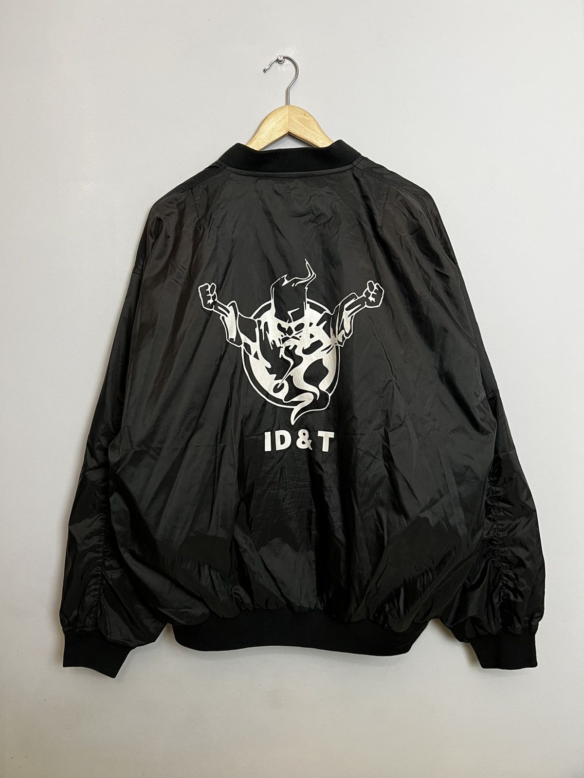 image of Rare 90's Thunderdome Bomber Jacket Gabber Hardcore Rave in Black, Men's (Size XL)