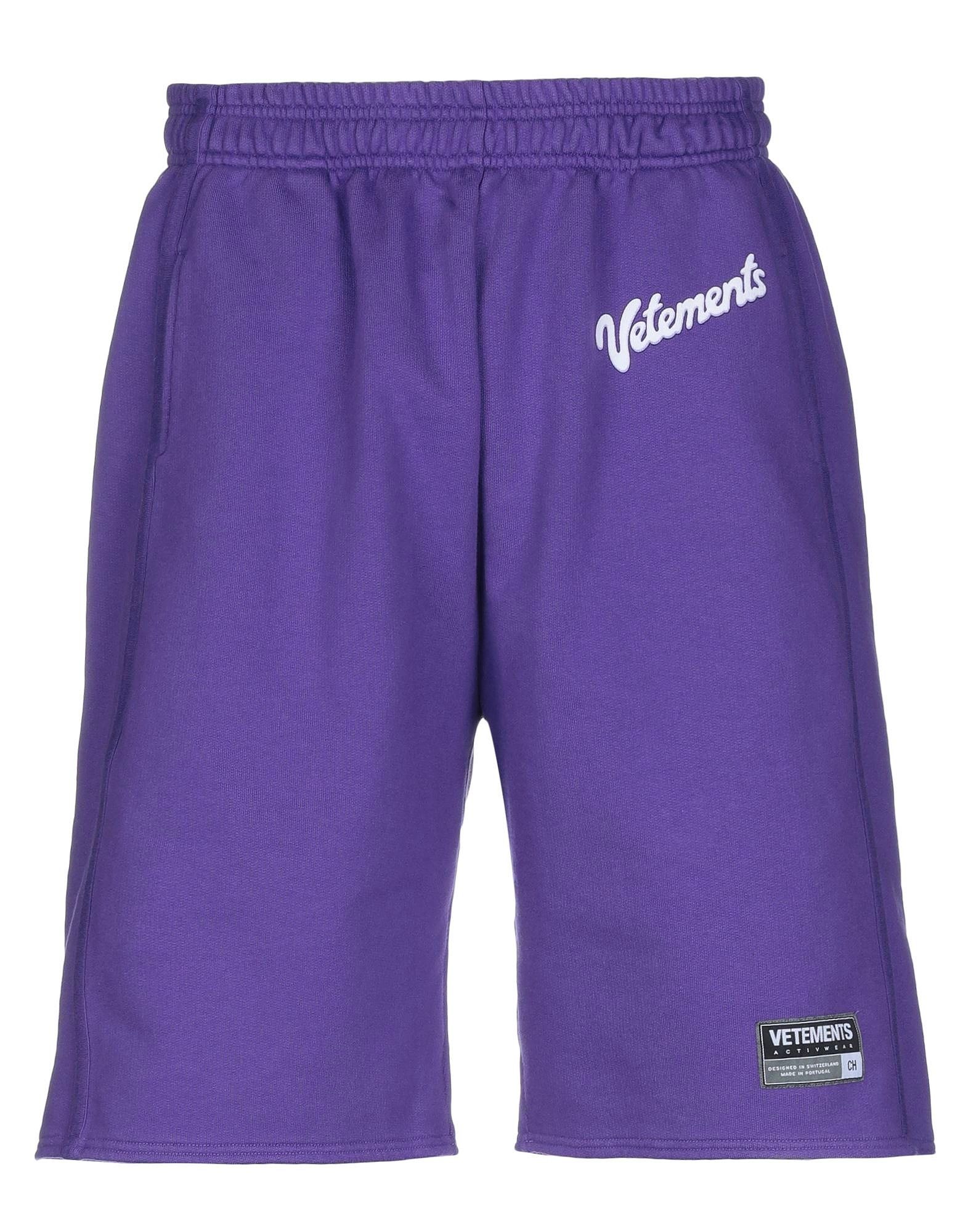 image of Vetements Shorts & Bermuda In Dark Purple, Men's (Size 32)