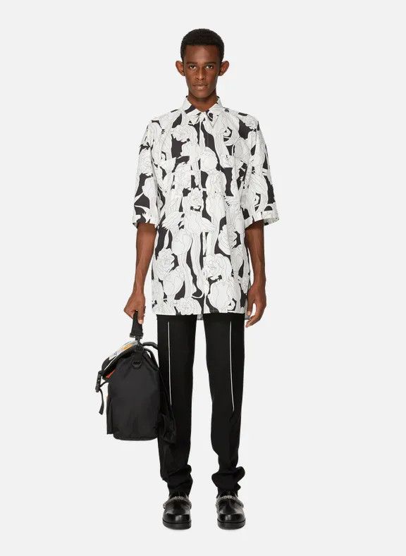 Givenchy Black And White Floral Short Sleeve Shirt Size US S / EU 44-46 / 1 - 5 Thumbnail