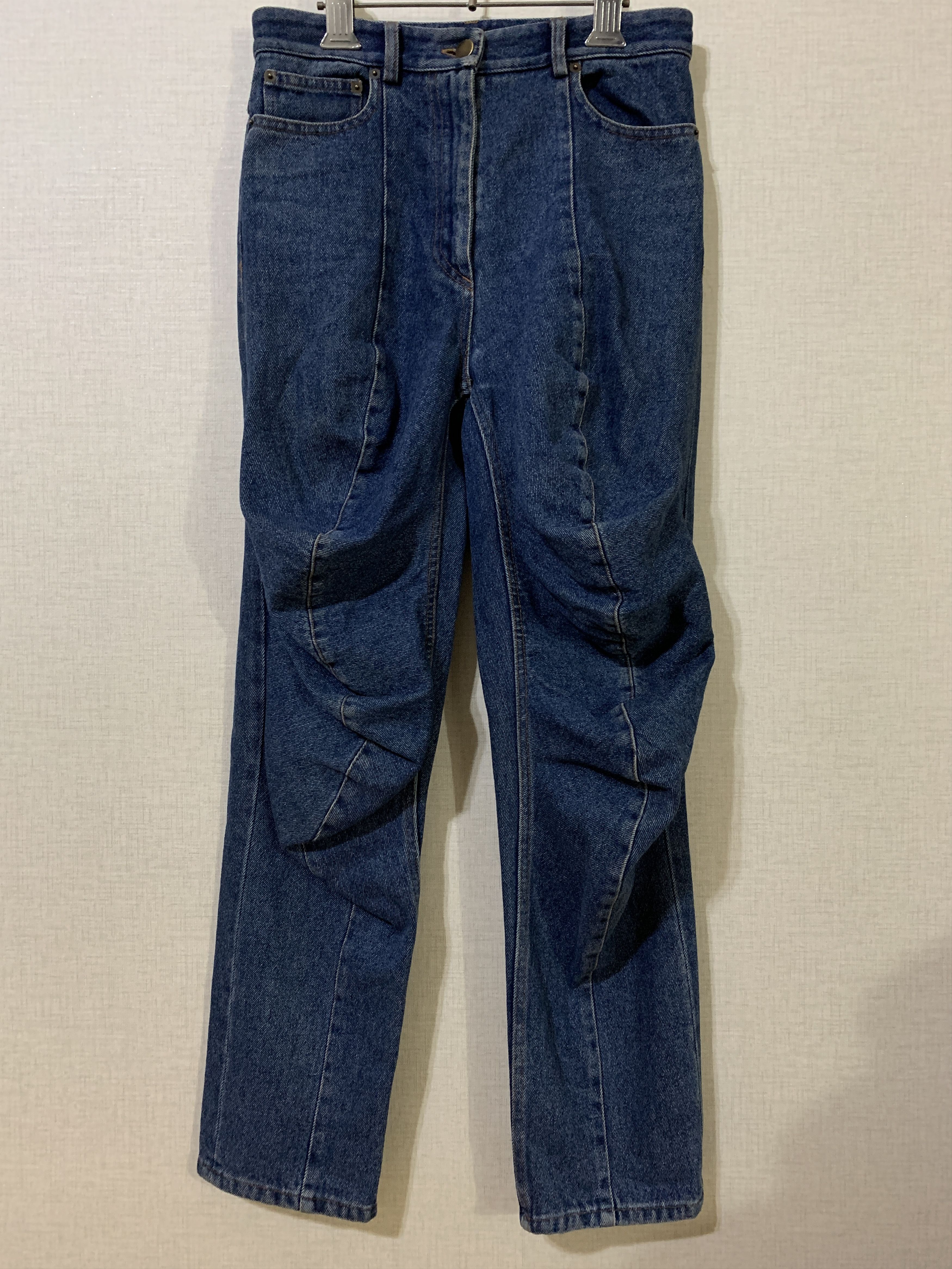 Y/Project Ruffle Blue Washed Denim Jeans Size US 28 / EU 44 - 1 Thumbnail