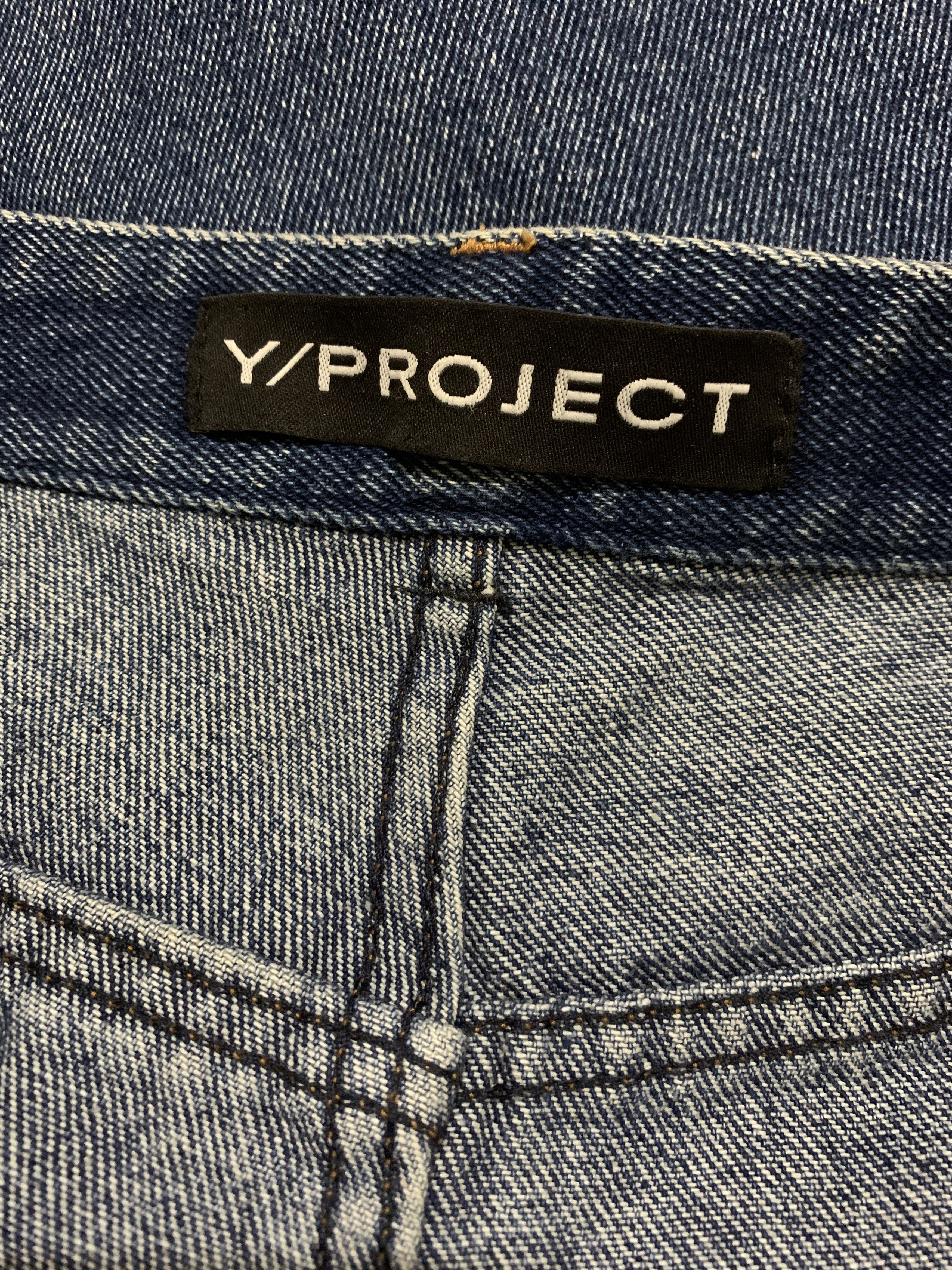 Y/Project Ruffle Blue Washed Denim Jeans Size US 28 / EU 44 - 7 Thumbnail