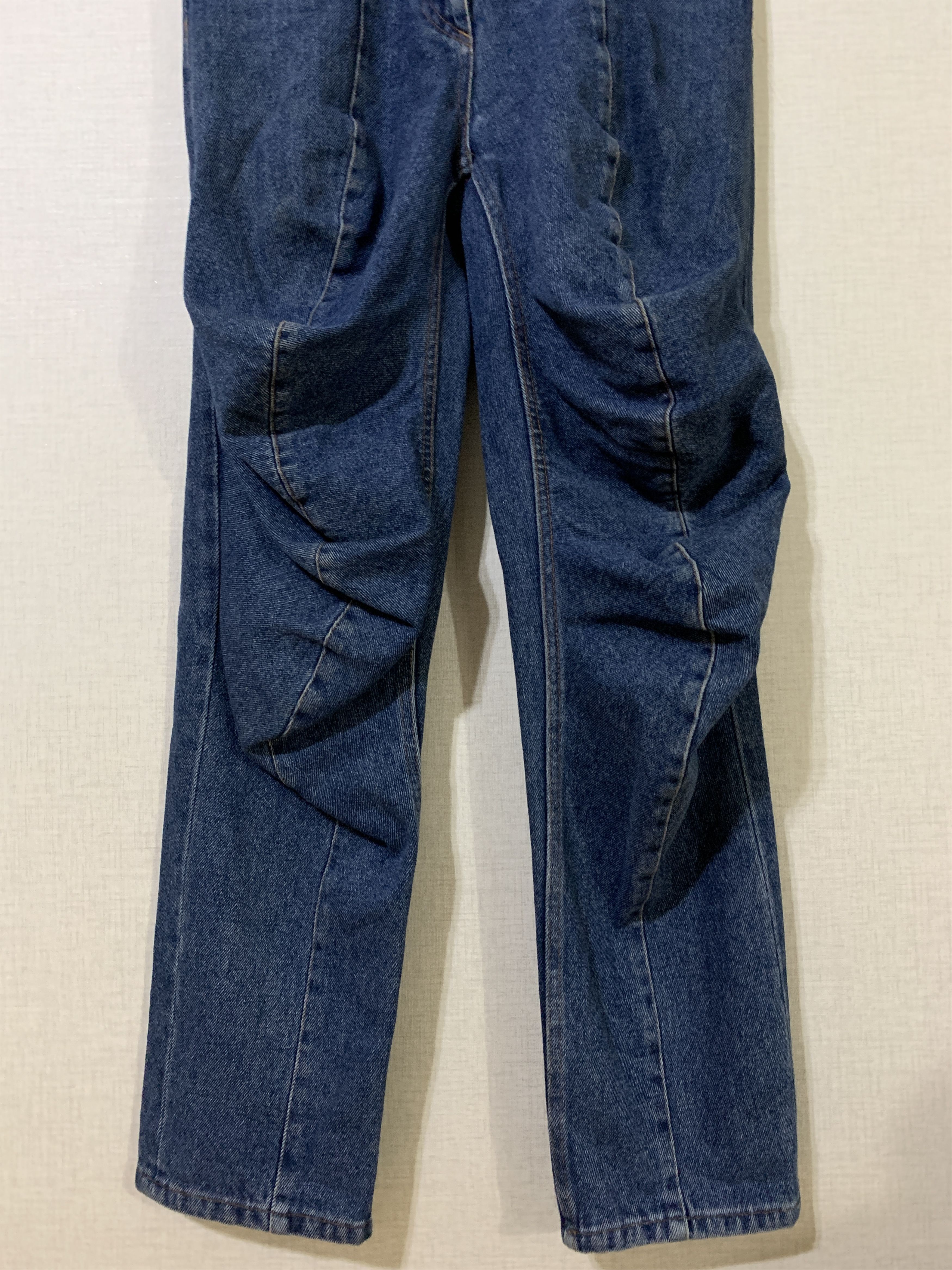Y/Project Ruffle Blue Washed Denim Jeans Size US 28 / EU 44 - 4 Thumbnail