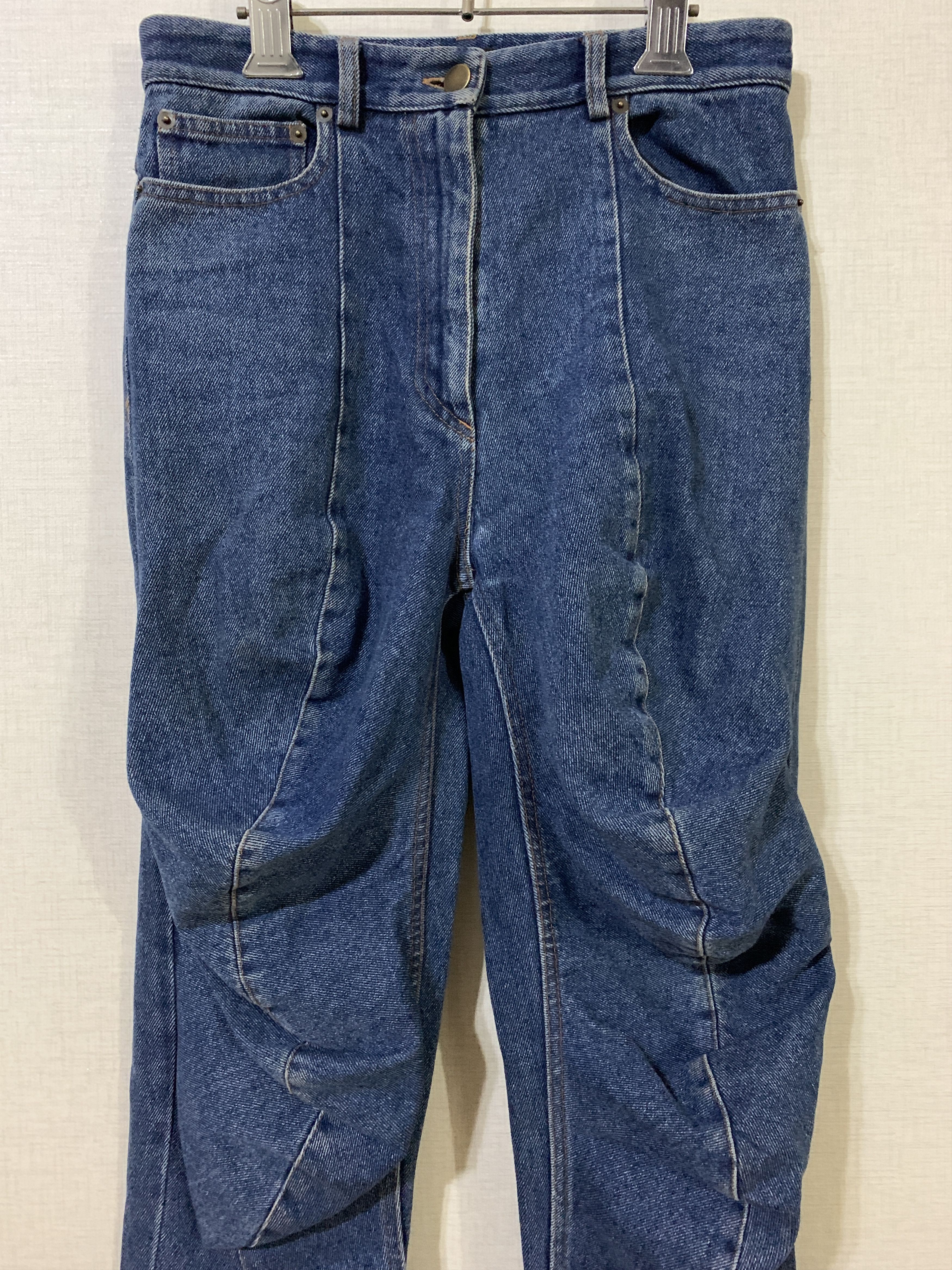 Y/Project Ruffle Blue Washed Denim Jeans Size US 28 / EU 44 - 3 Thumbnail