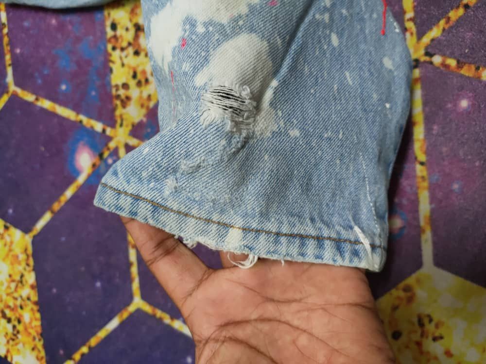 Levi's Vintage Levi's 501 Custom Paint & Bleach 28/32 Size US 27 - 10 Thumbnail