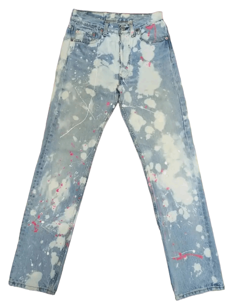 Levi's Vintage Levi's 501 Custom Paint & Bleach 28/32 Size US 27 - 1 Thumbnail
