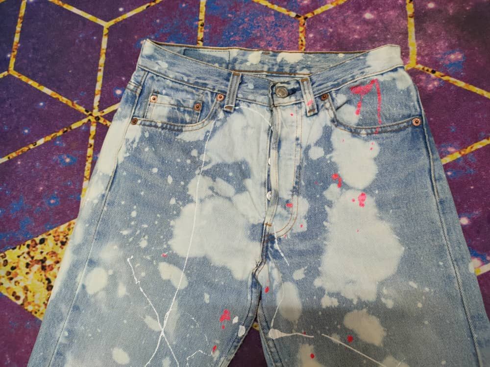 Levi's Vintage Levi's 501 Custom Paint & Bleach 28/32 Size US 27 - 5 Thumbnail