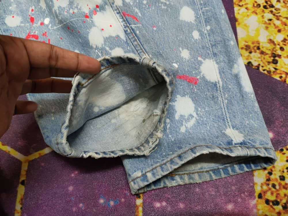 Levi's Vintage Levi's 501 Custom Paint & Bleach 28/32 Size US 27 - 9 Thumbnail