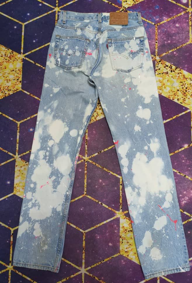 Levi's Vintage Levi's 501 Custom Paint & Bleach 28/32 Size US 27 - 4 Thumbnail
