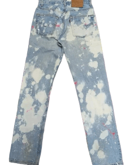 Levi's Vintage Levi's 501 Custom Paint & Bleach 28/32 Size US 27 - 2 Thumbnail