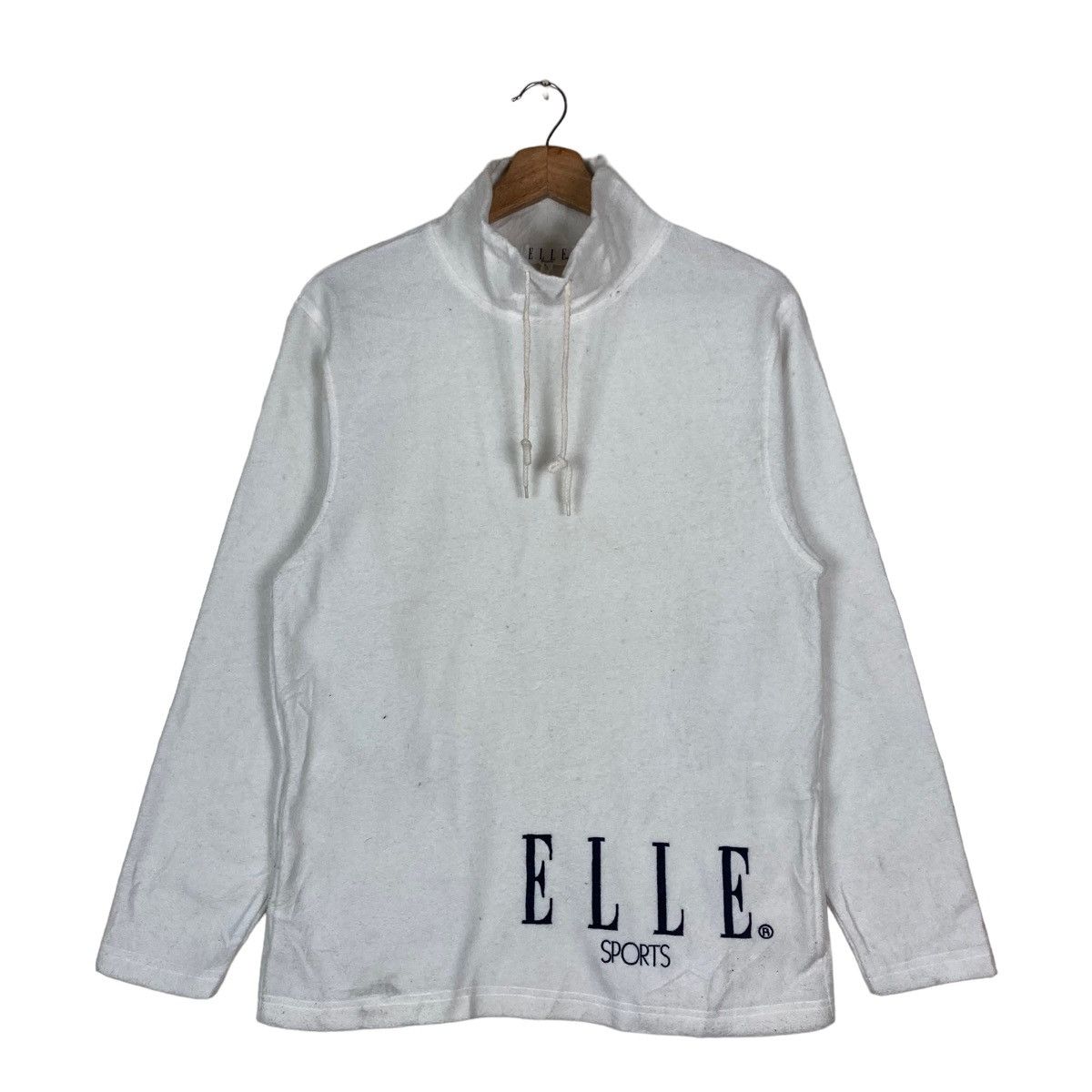 Vintage Elle Turtleneck Spell Out Pullover Jumper Fleece
