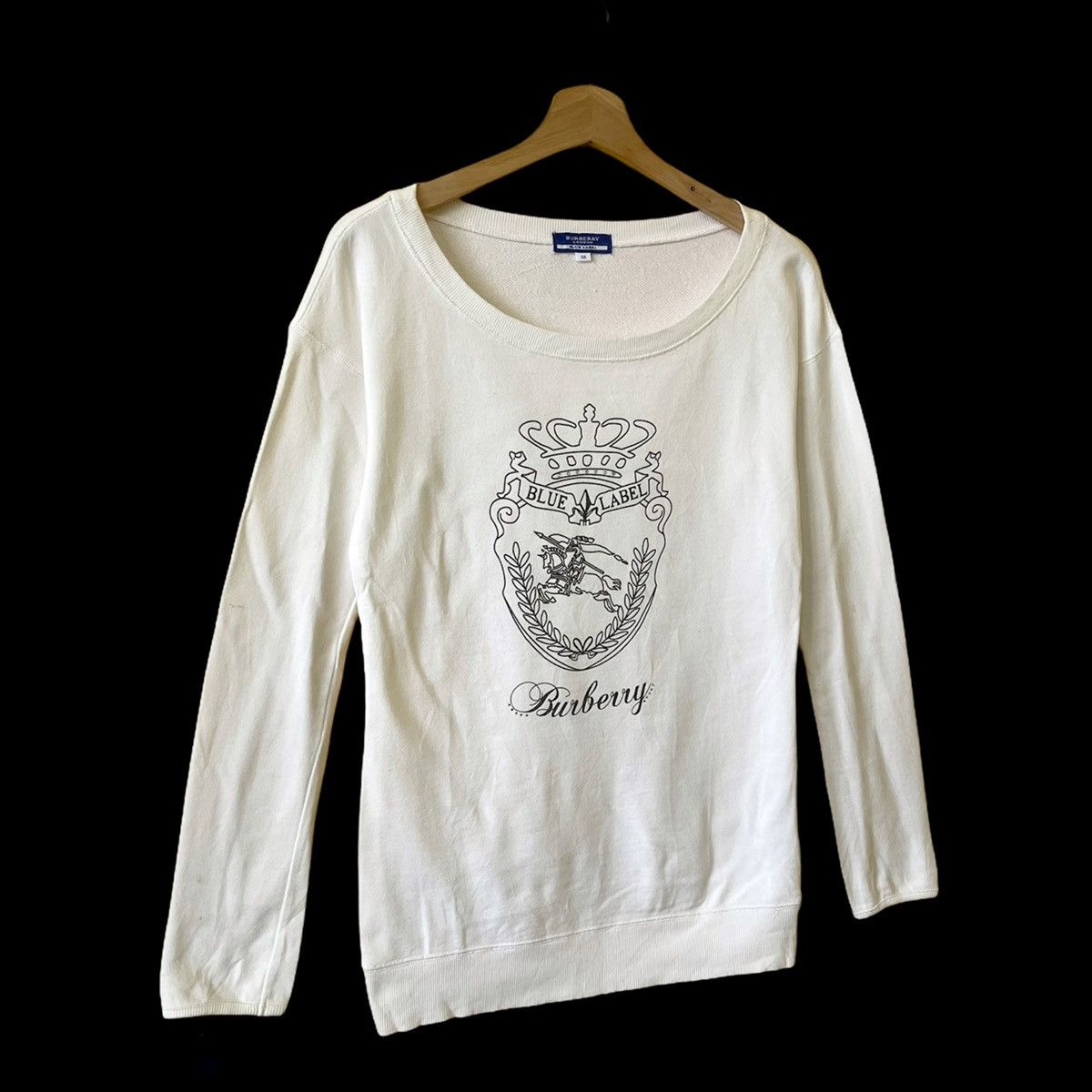 Burberry × Vintage Vintage Burberry Big Logo Crewneck Sweatshirt Size XS Size S / US 4 / IT 40 - 2 Thumbnail