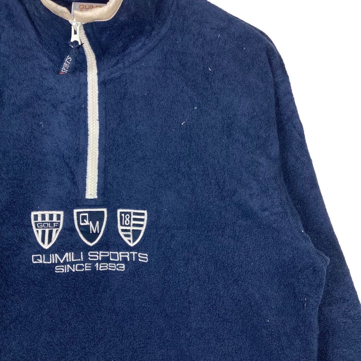 Vintage Vintage Quimili Spell Out Quarter Zip Pullover Jumper Sherpa Size US L / EU 52-54 / 3 - 2 Thumbnail