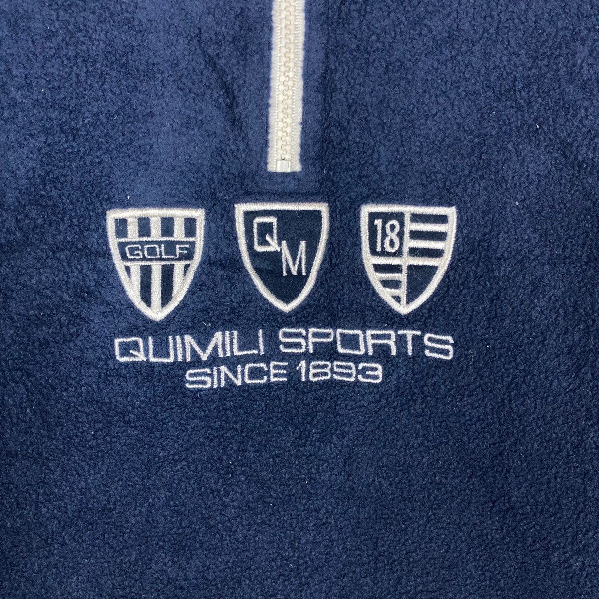 Vintage Vintage Quimili Spell Out Quarter Zip Pullover Jumper Sherpa Size US L / EU 52-54 / 3 - 3 Thumbnail