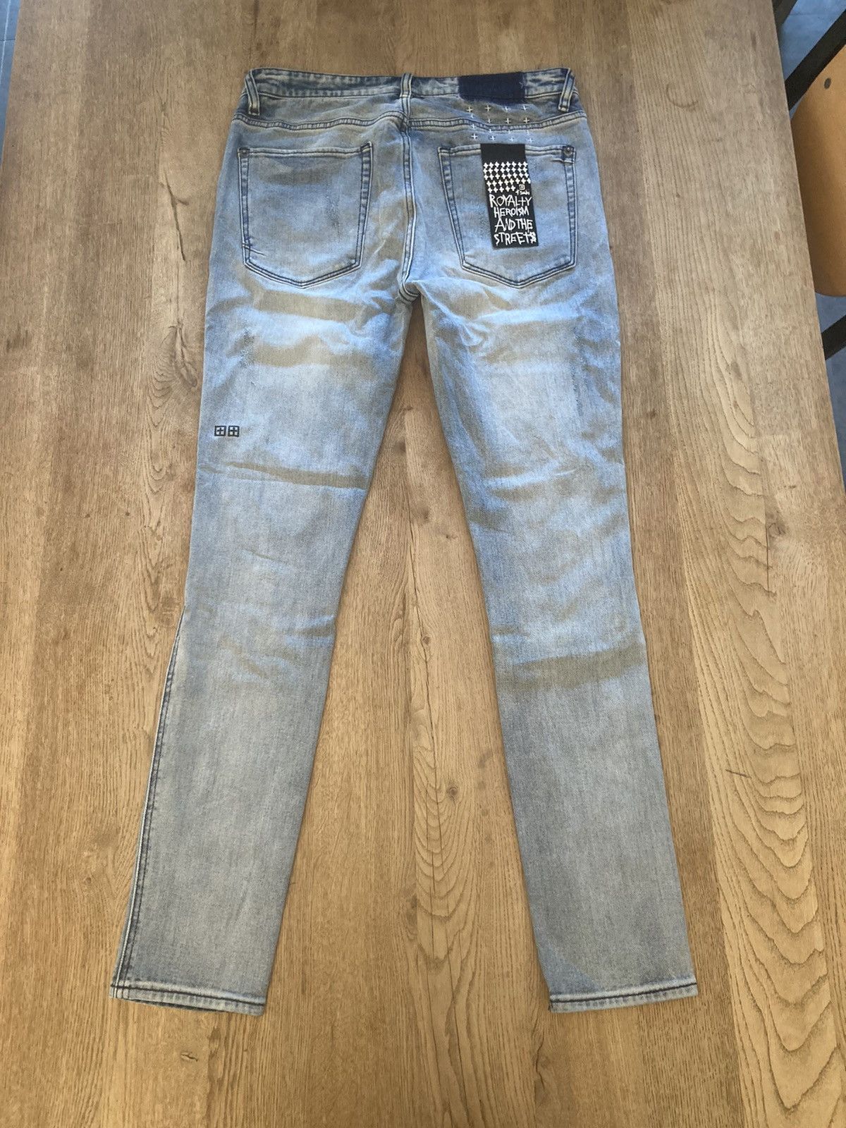 Ksubi Van Winkle Trashed Dreams Ripped Skinny Jeans Size US 34 / EU 50 - 5 Thumbnail