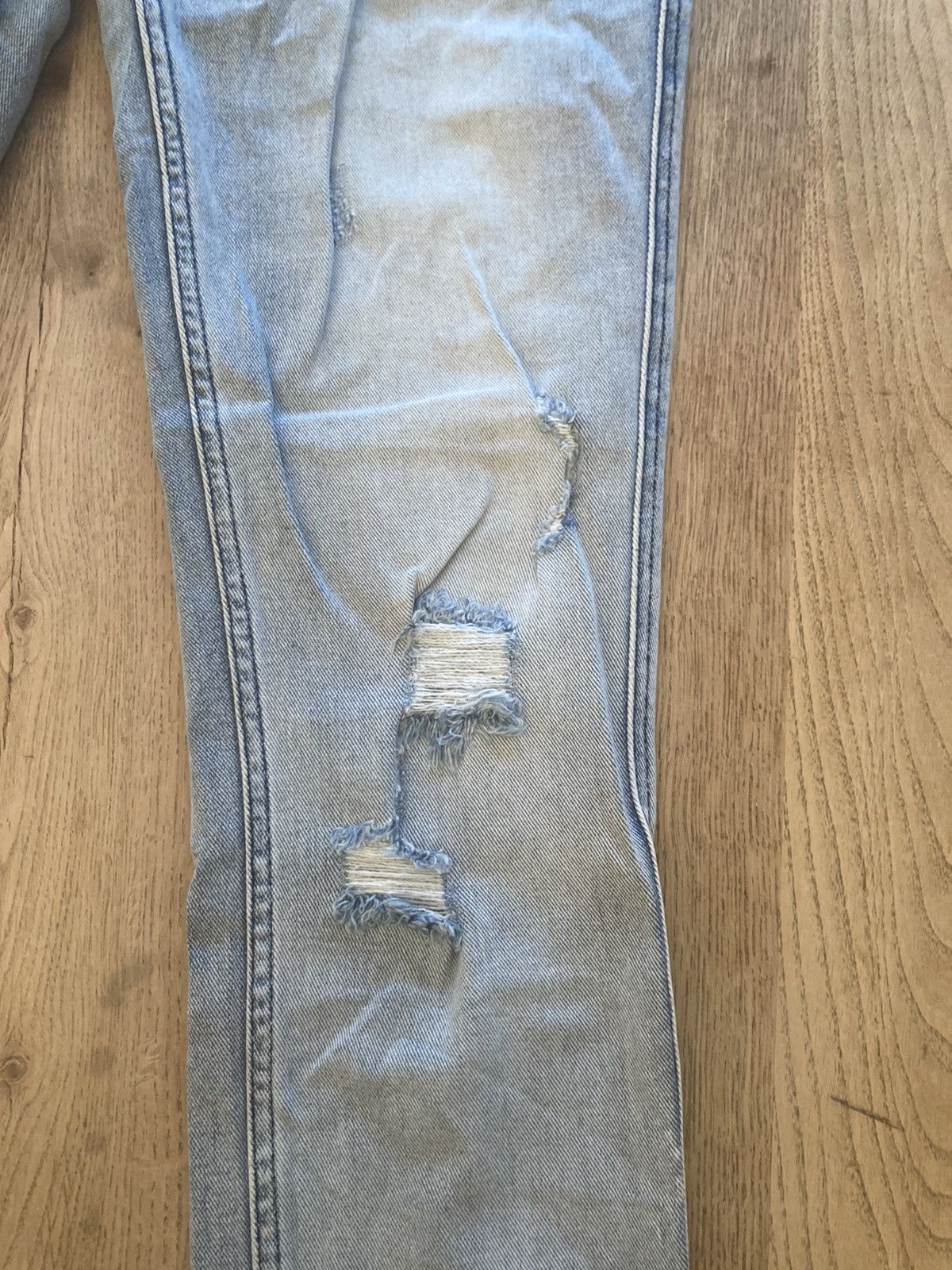 Ksubi Van Winkle Trashed Dreams Ripped Skinny Jeans Size US 34 / EU 50 - 3 Thumbnail