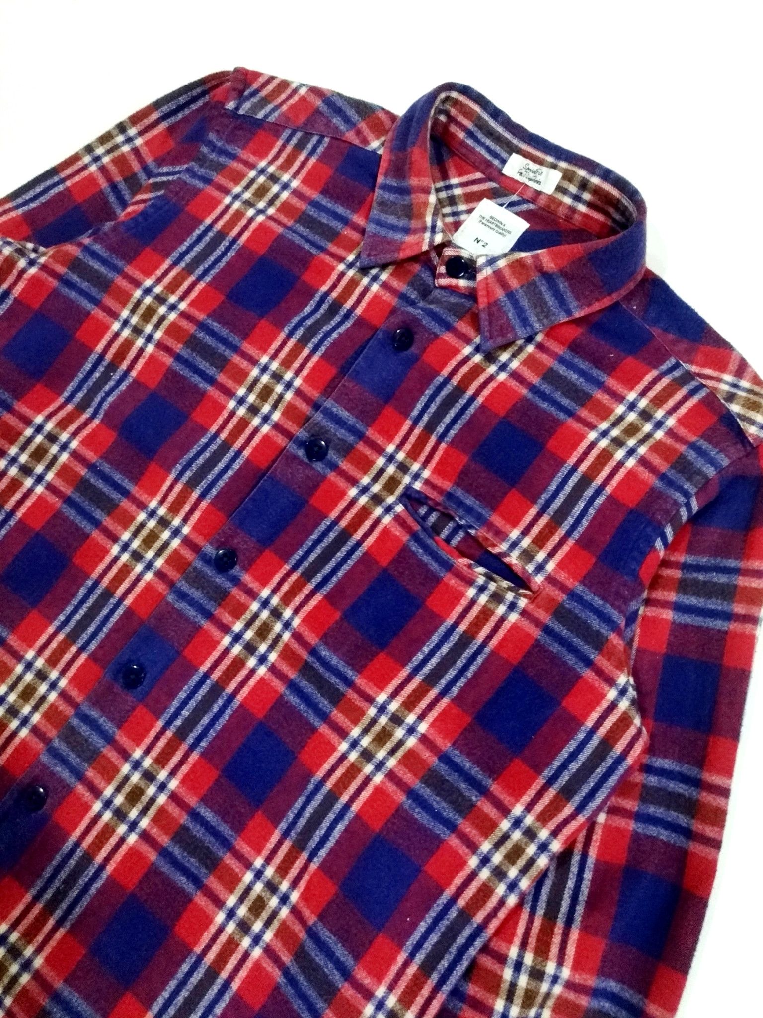 Bedwin & The Heartbreakers × Designer × Japanese Brand RARE! BEDWIN & THE HEARTBREAKERS MULTICOLORED PLAID FLANNEL Size US M / EU 48-50 / 2 - 6 Thumbnail