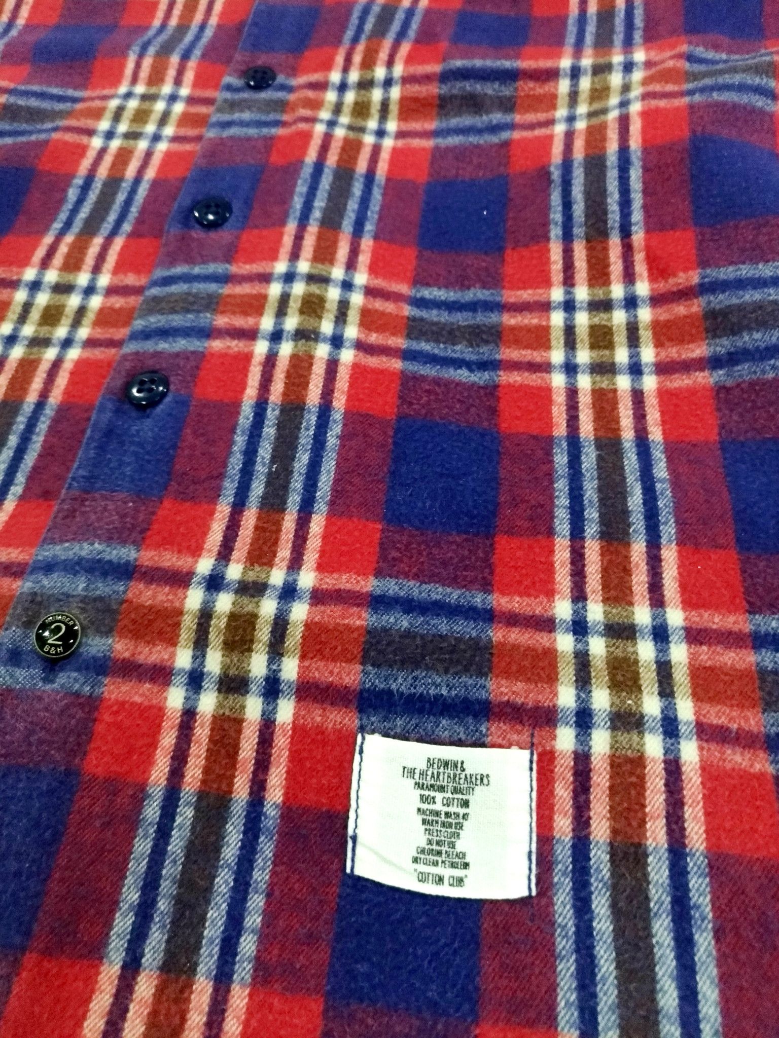 Bedwin & The Heartbreakers × Designer × Japanese Brand RARE! BEDWIN & THE HEARTBREAKERS MULTICOLORED PLAID FLANNEL Size US M / EU 48-50 / 2 - 5 Thumbnail