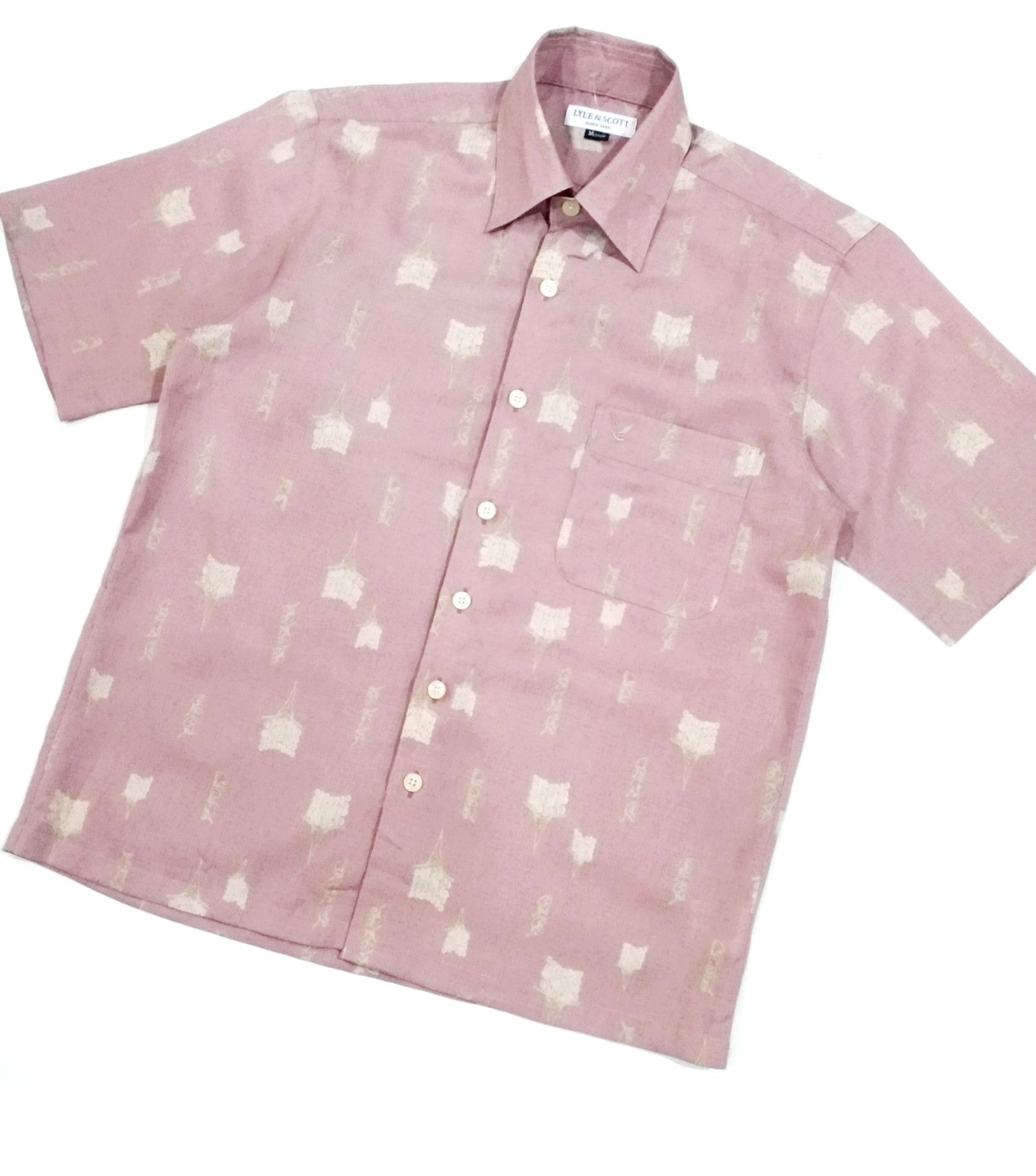 Black Label × Designer × Lyle & Scott RARE! LYLE & SCOTT FULL PRINT ARTISTIC BUTTON UP SHIRT Size US M / EU 48-50 / 2 - 3 Thumbnail