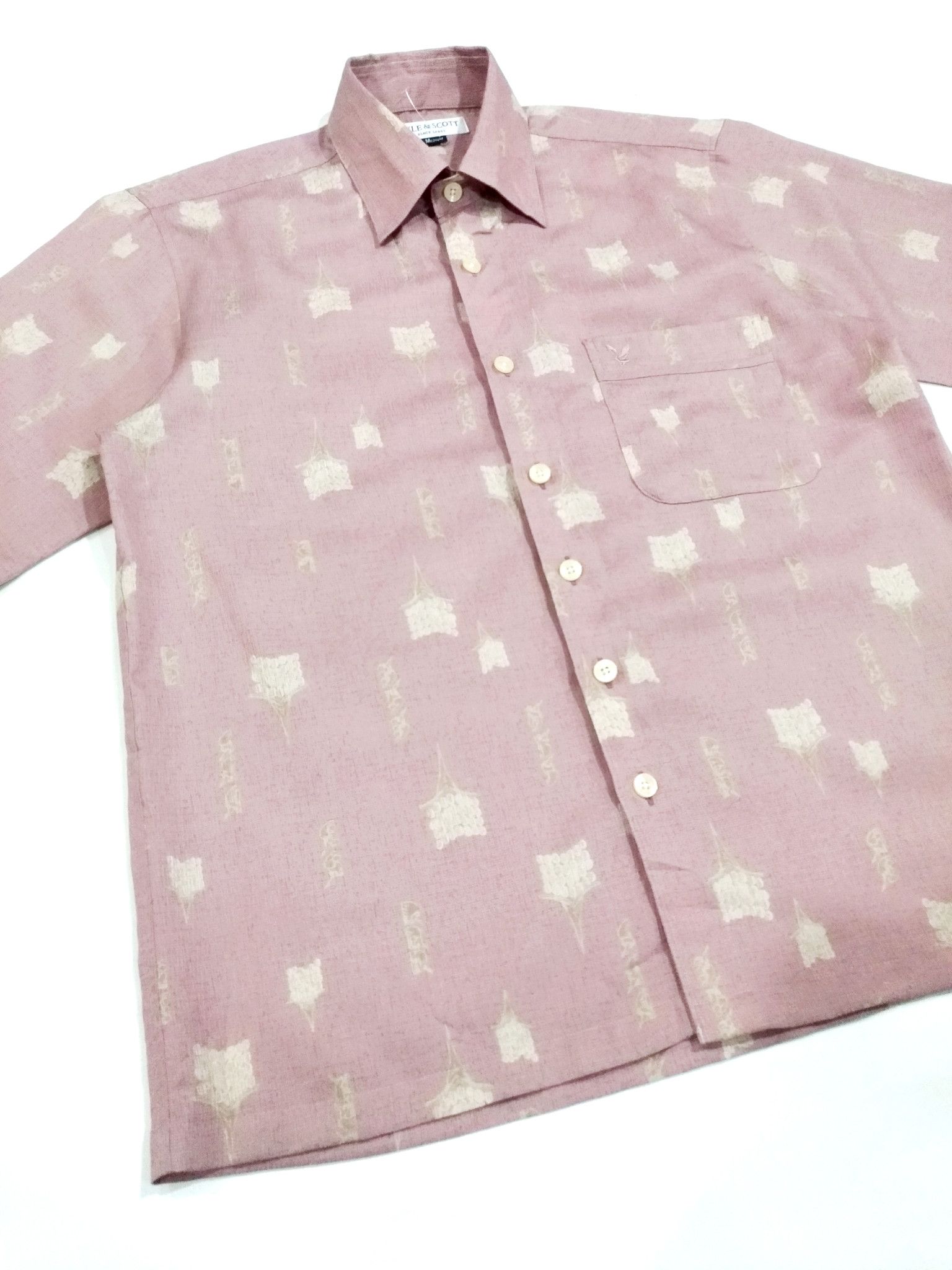 Black Label × Designer × Lyle & Scott RARE! LYLE & SCOTT FULL PRINT ARTISTIC BUTTON UP SHIRT Size US M / EU 48-50 / 2 - 4 Thumbnail