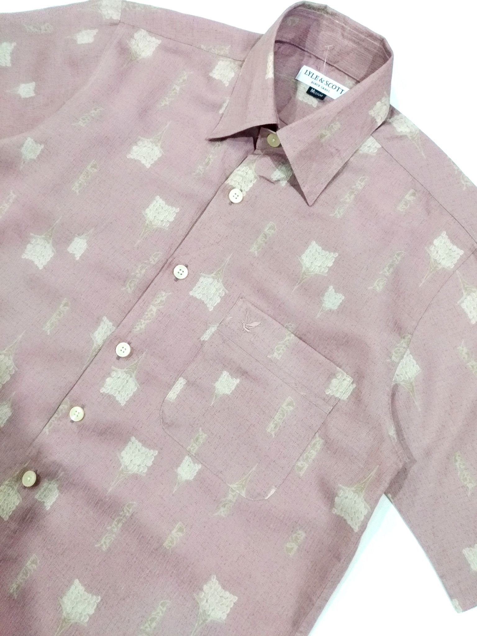 Black Label × Designer × Lyle & Scott RARE! LYLE & SCOTT FULL PRINT ARTISTIC BUTTON UP SHIRT Size US M / EU 48-50 / 2 - 5 Thumbnail