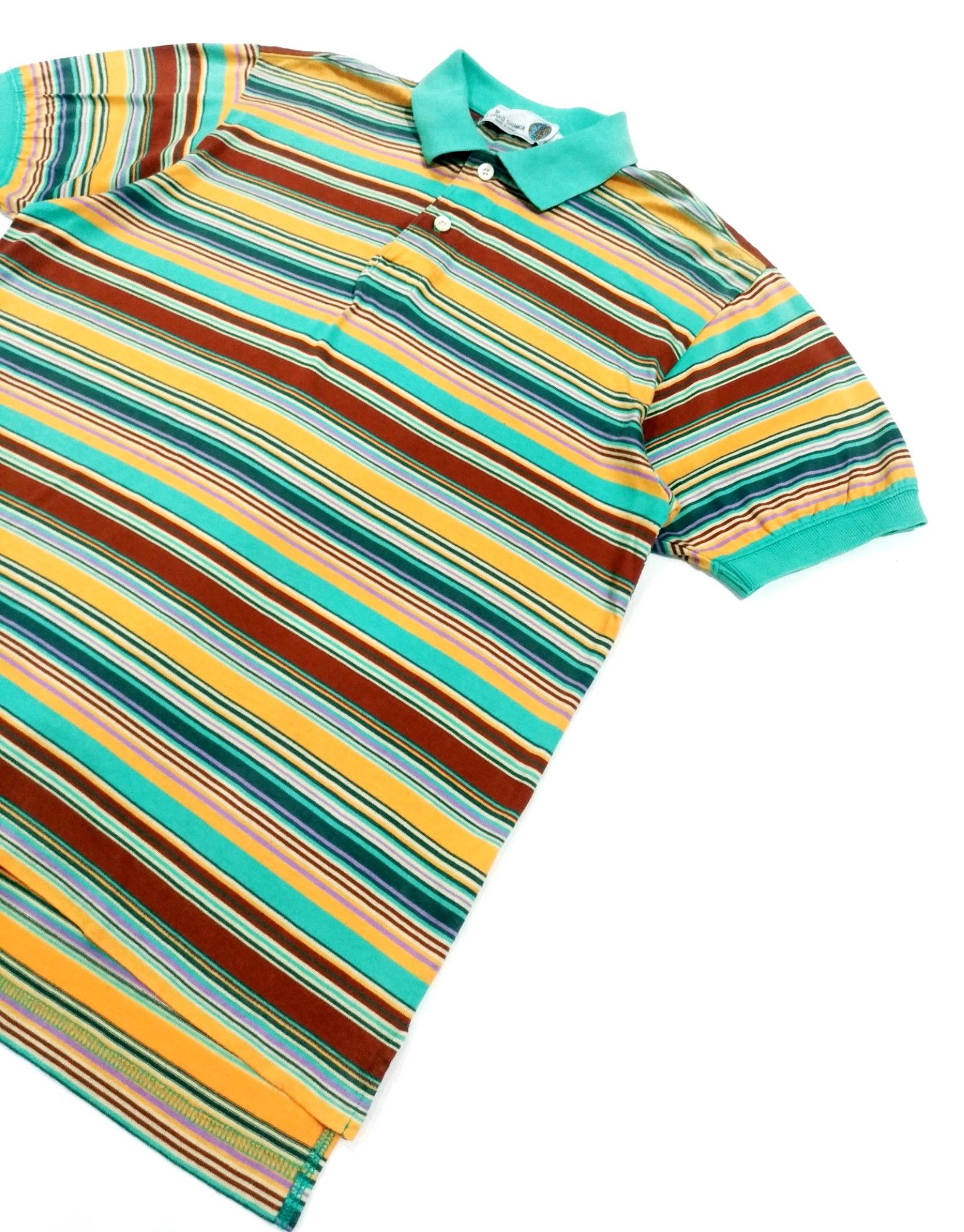 Designer × Japanese Brand × Junko Shimada RARE! MAXFLI by JUNKO SHIMADA VIBRANT CANDY STRIPES POLO Size US M / EU 48-50 / 2 - 3 Thumbnail