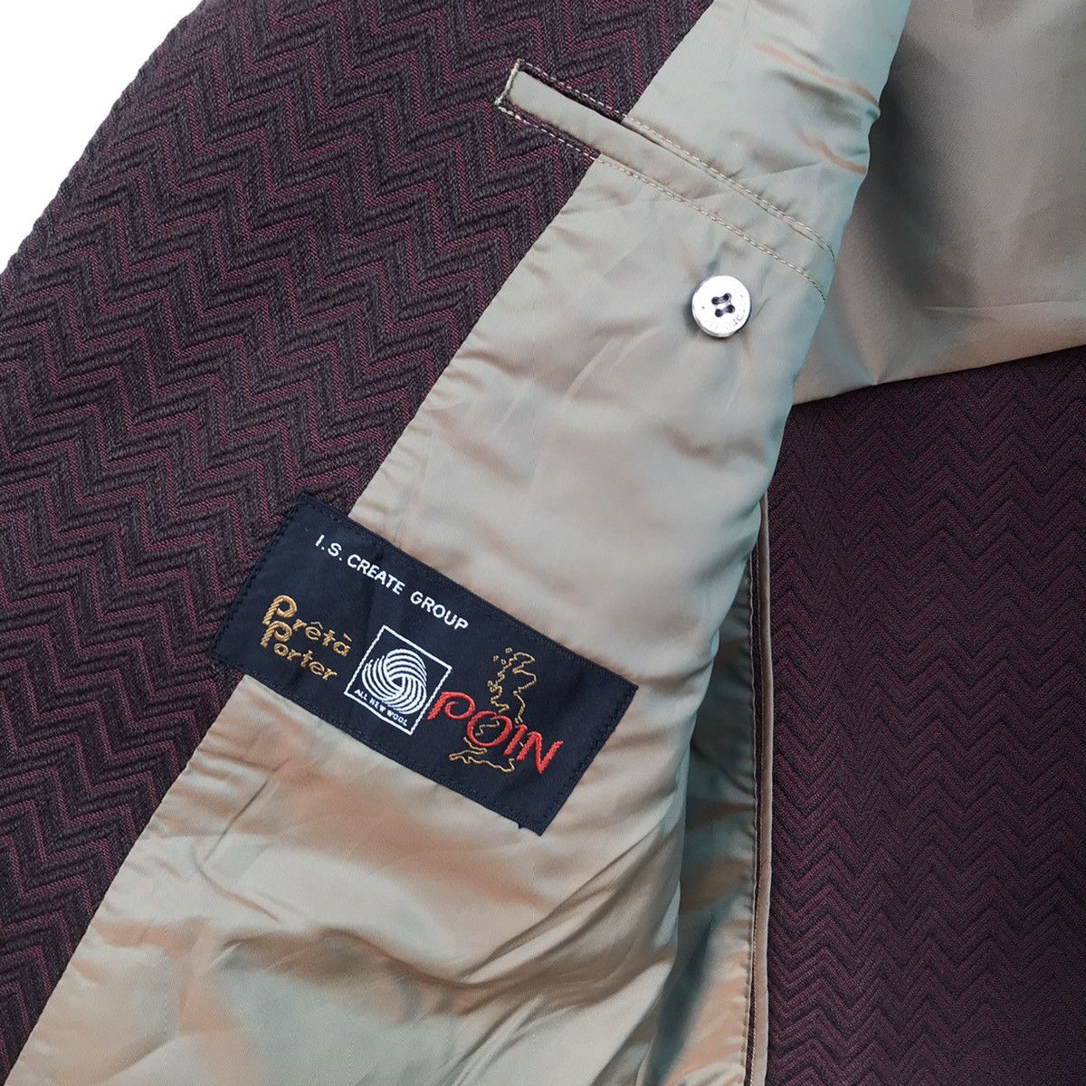 Issey Miyake I.S group POIN Pre A Porter dark maroon jacket medium Size US M / EU 48-50 / 2 - 7 Thumbnail