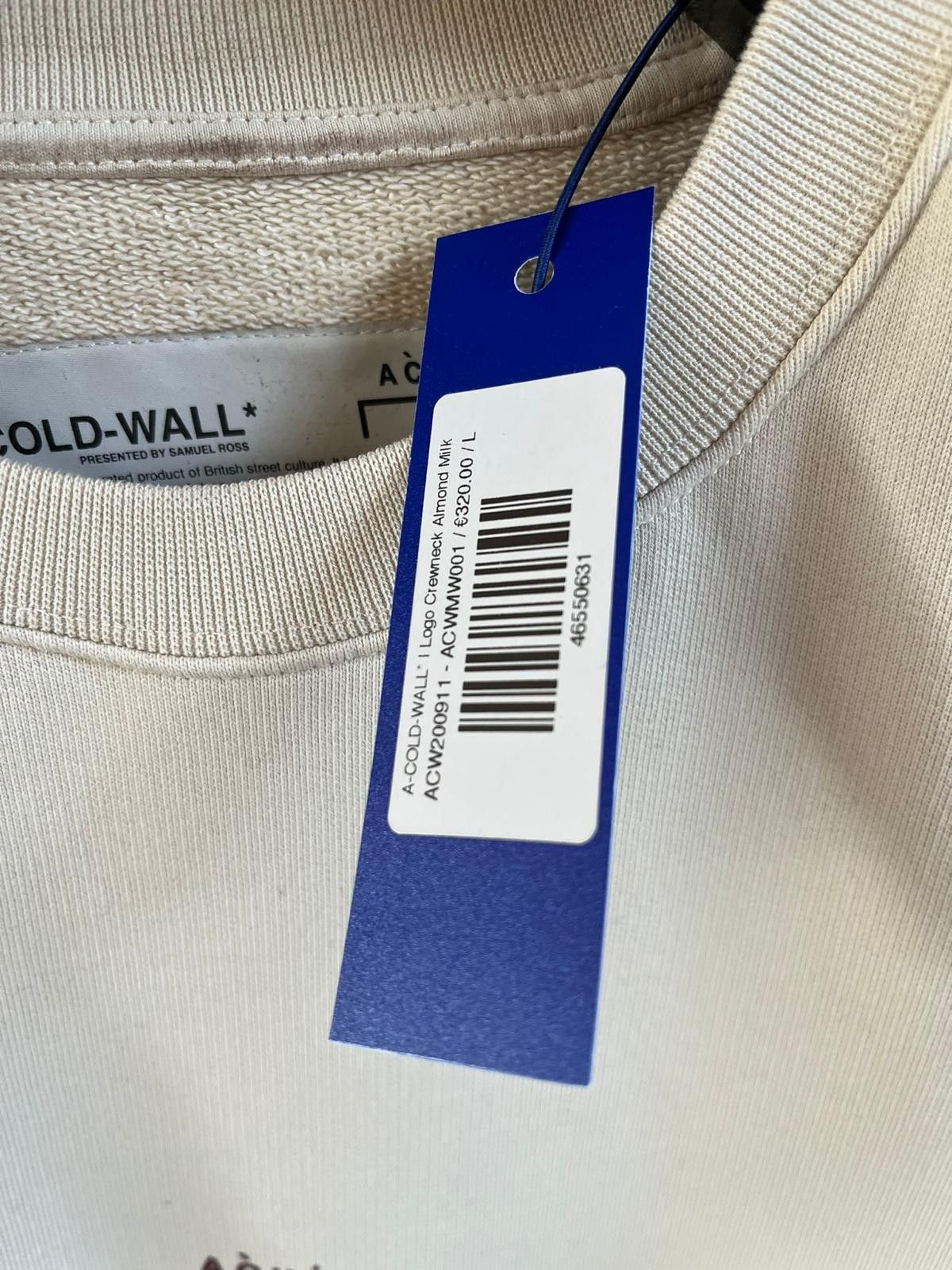 A-COLD-WALL* Logo Crewneck in Almond Size US L / EU 52-54 / 3 - 7 Thumbnail