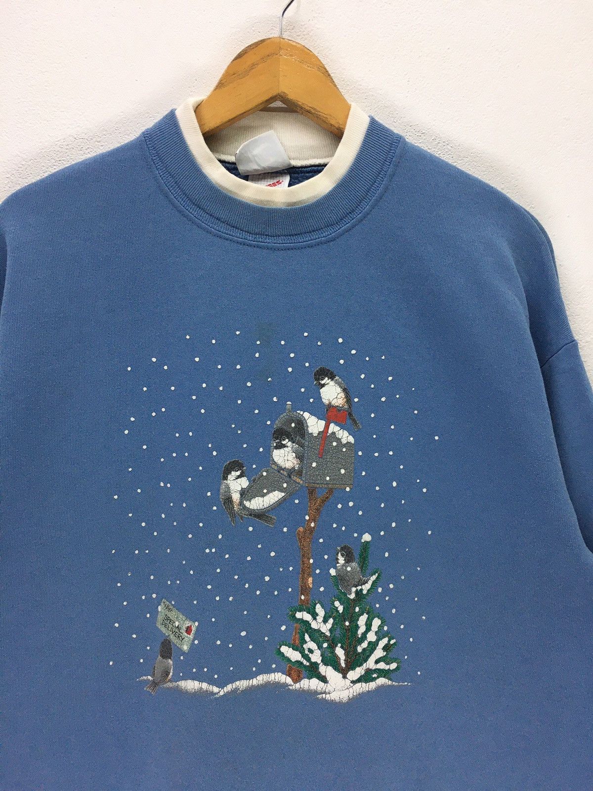 Vintage Vintage Bird Design Bird Big Print Art Sweatshirt Size US M / EU 48-50 / 2 - 2 Thumbnail