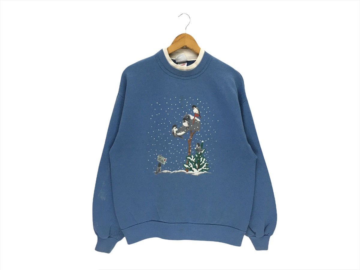 Vintage Vintage Bird Design Bird Big Print Art Sweatshirt Size US M / EU 48-50 / 2 - 1 Thumbnail
