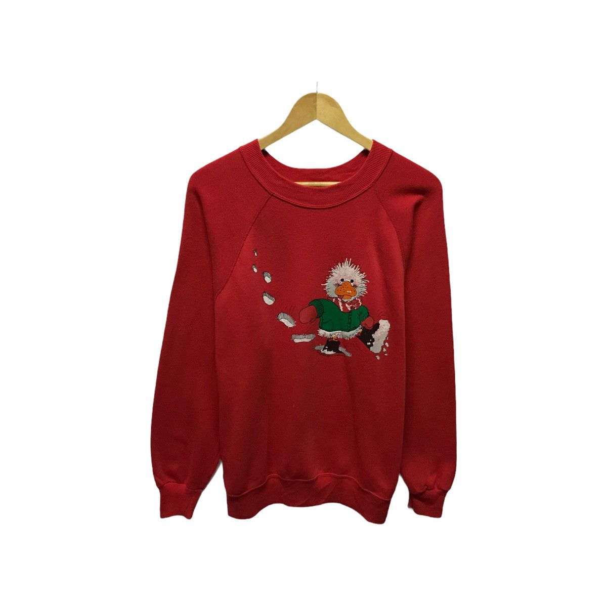 image of Art x Vintage Bassett Walker Sweatshirt Pullover Jumper in Red, Men's (Size Large)