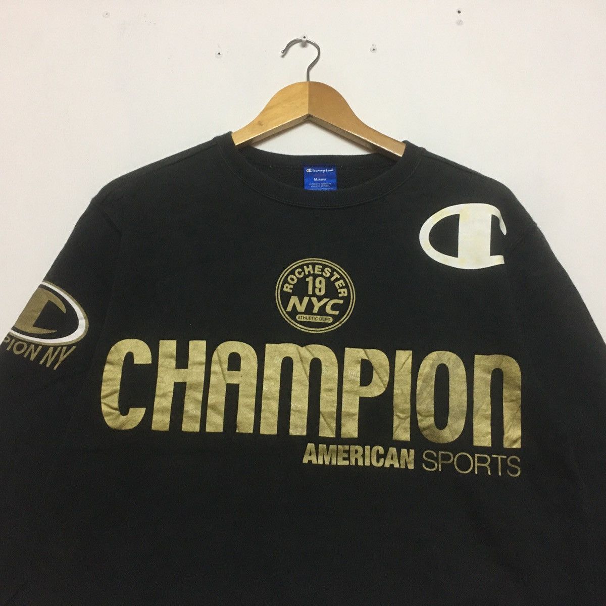 Champion × Vintage Vintage Champion New York City BIG LOGO Sweatshirt Crewneck Size US M / EU 48-50 / 2 - 2 Thumbnail