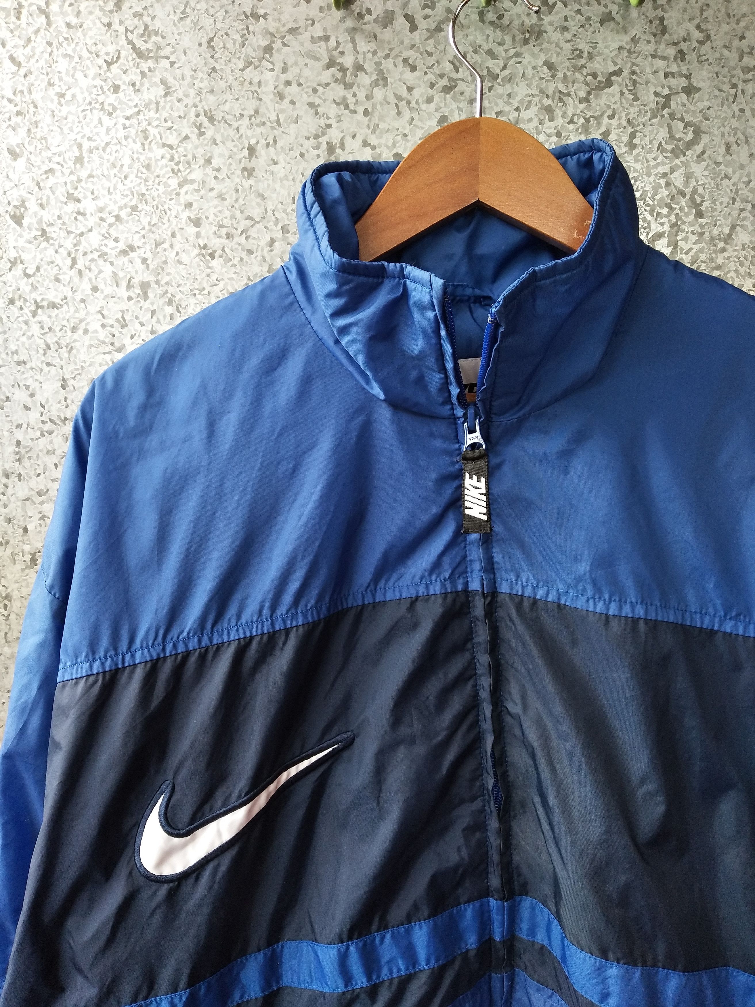 Nike 🔥 Vintage 90s Vintage NIKE windbreaker zipper light jacket Size US XL / EU 56 / 4 - 5 Thumbnail