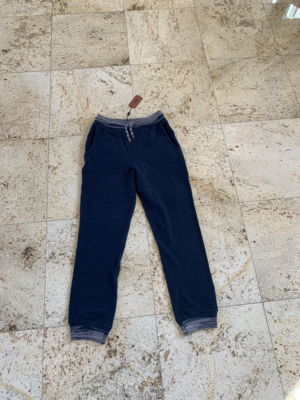 Missoni Teal Blue Herringbone Sweat Pants Size US 30 / EU 46 - 1 Thumbnail
