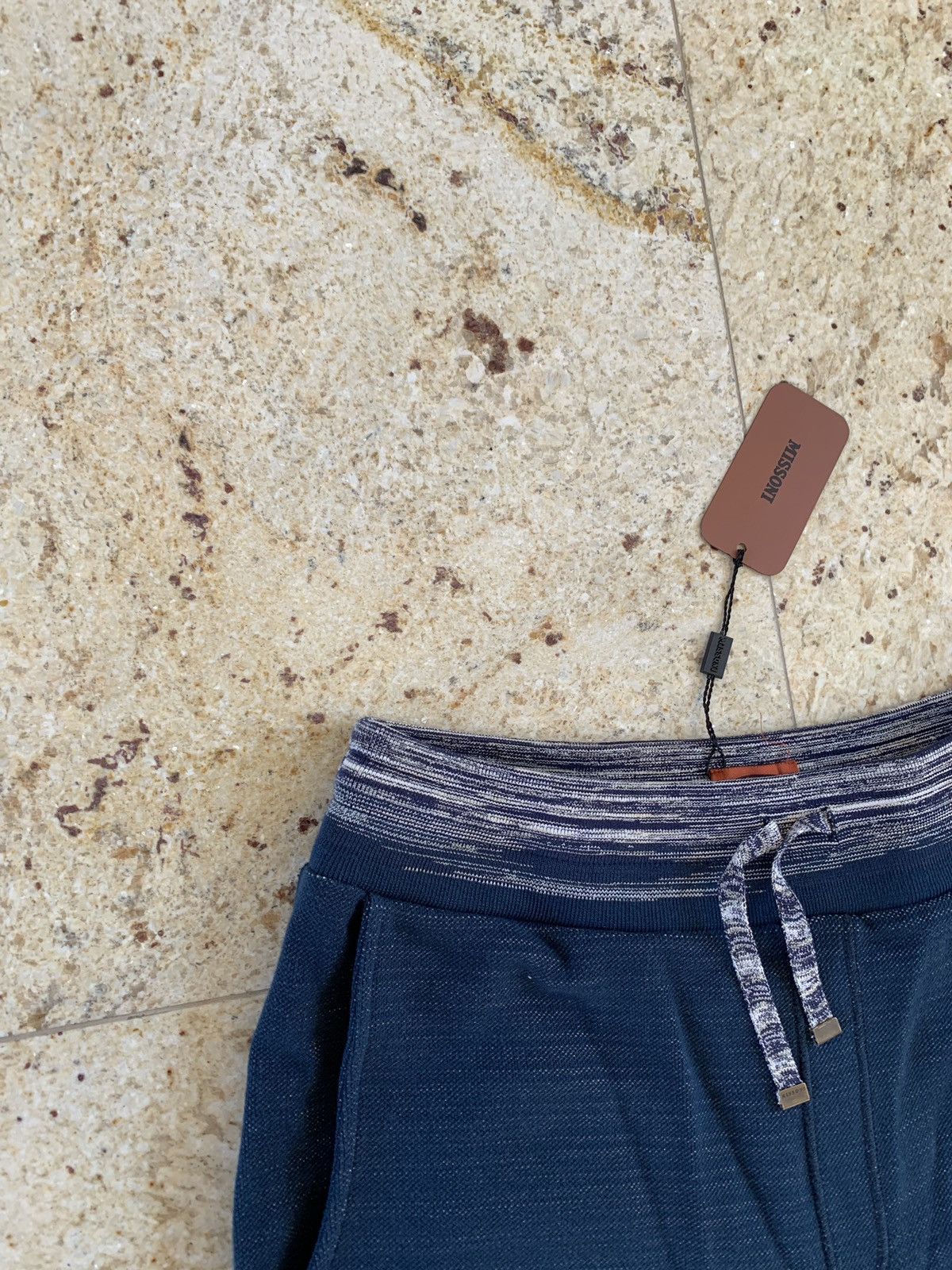 Missoni Teal Blue Herringbone Sweat Pants Size US 30 / EU 46 - 9 Thumbnail