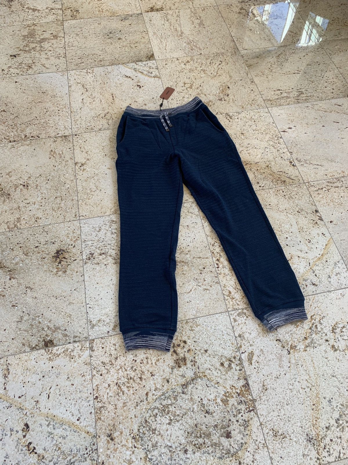 Missoni Teal Blue Herringbone Sweat Pants Size US 30 / EU 46 - 8 Thumbnail