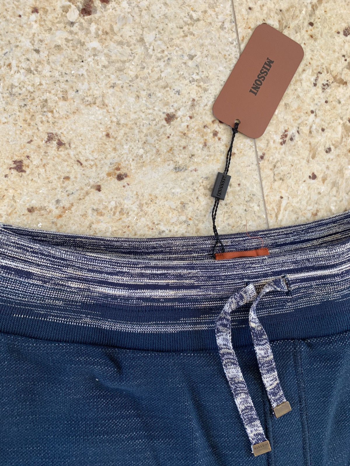 Missoni Teal Blue Herringbone Sweat Pants Size US 30 / EU 46 - 10 Thumbnail
