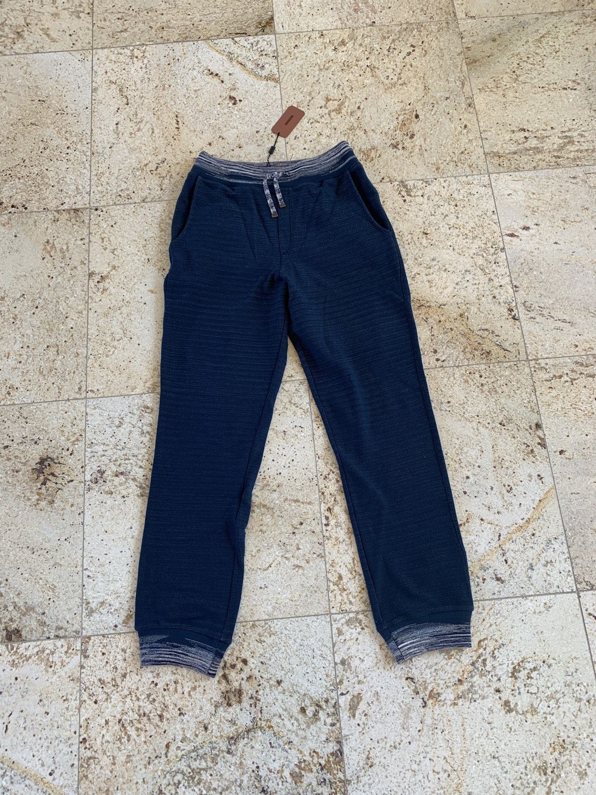 Missoni Teal Blue Herringbone Sweat Pants Size US 30 / EU 46 - 2 Thumbnail