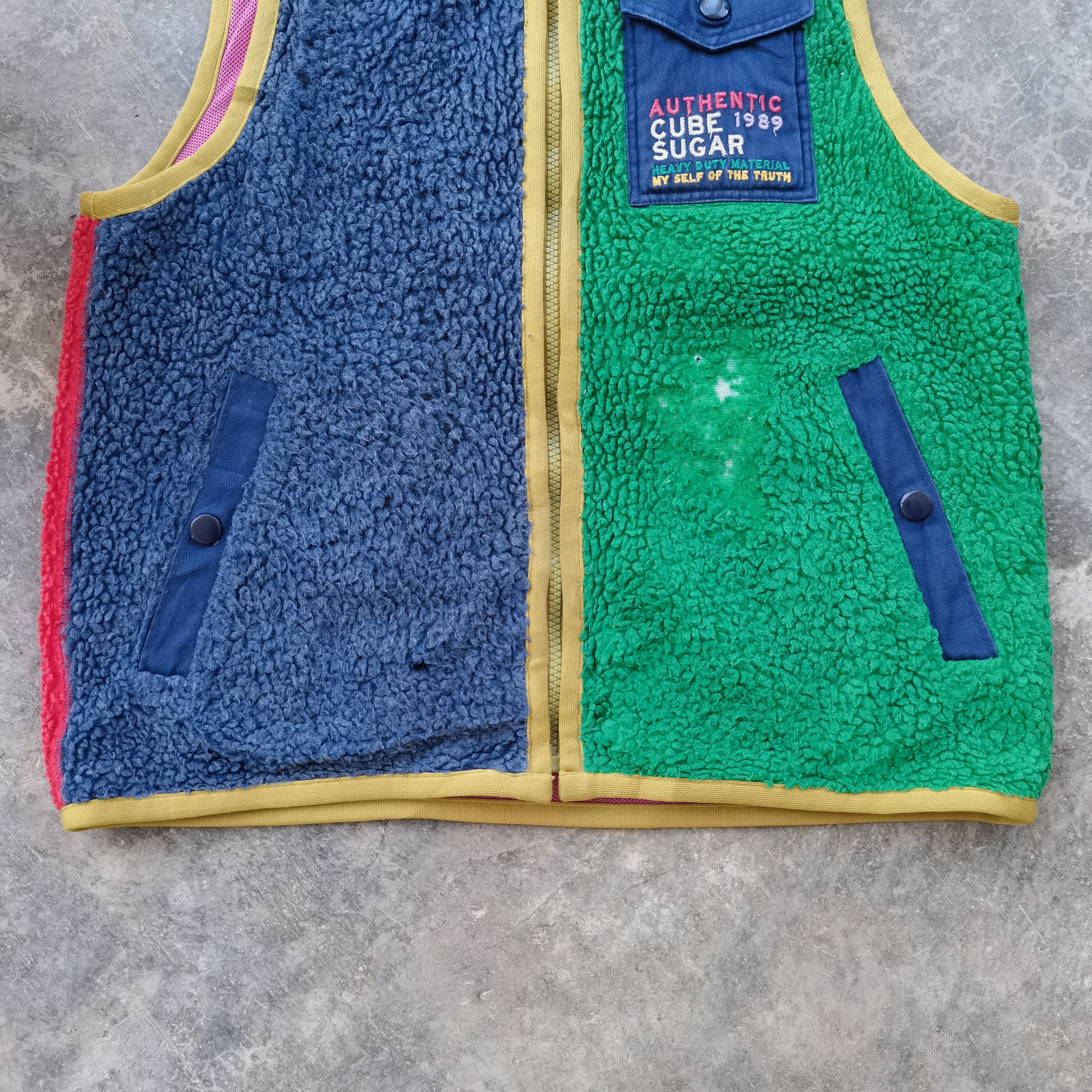 Vintage 🔥Vintage🔥 Authentic Cube Sugar Fleece Vest With Hoodie Size US M / EU 48-50 / 2 - 4 Thumbnail