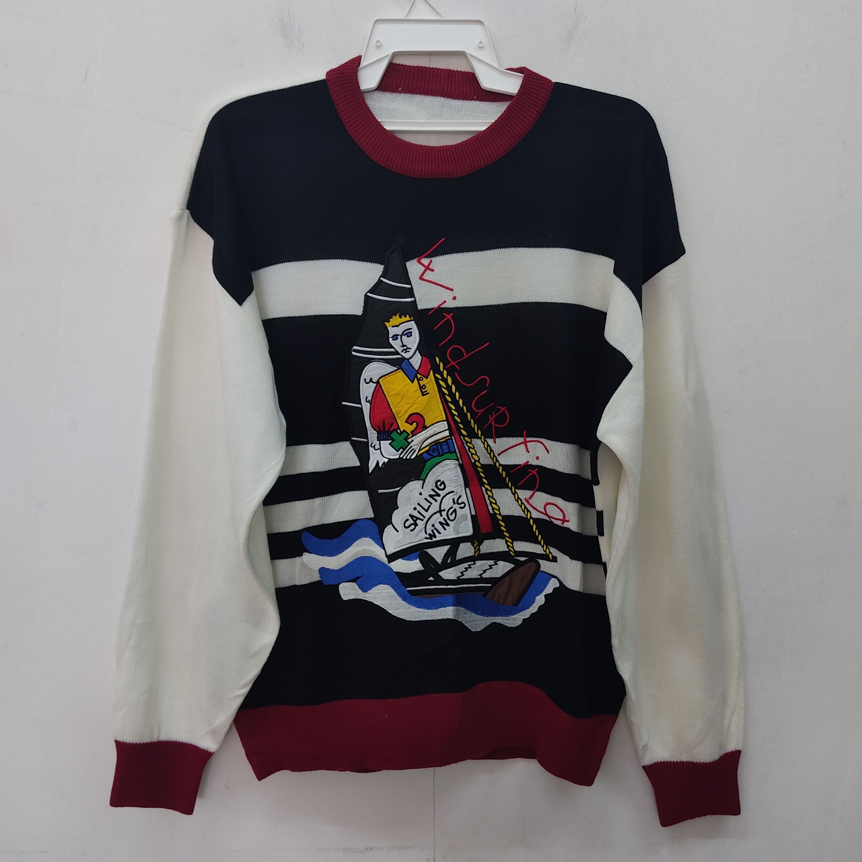 Homespun Knitwear Wind Surfing Jcd Castelbajac Embroidery Knitwear Jumper Size US XL / EU 56 / 4 - 1 Thumbnail