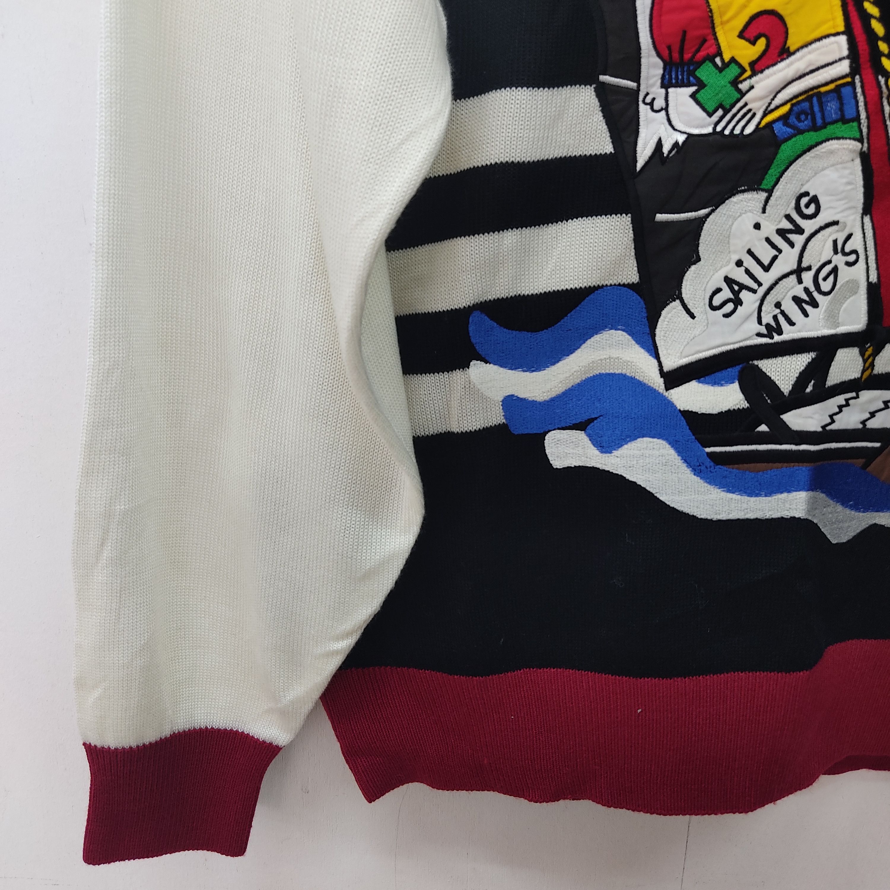 Homespun Knitwear Wind Surfing Jcd Castelbajac Embroidery Knitwear Jumper Size US XL / EU 56 / 4 - 8 Thumbnail
