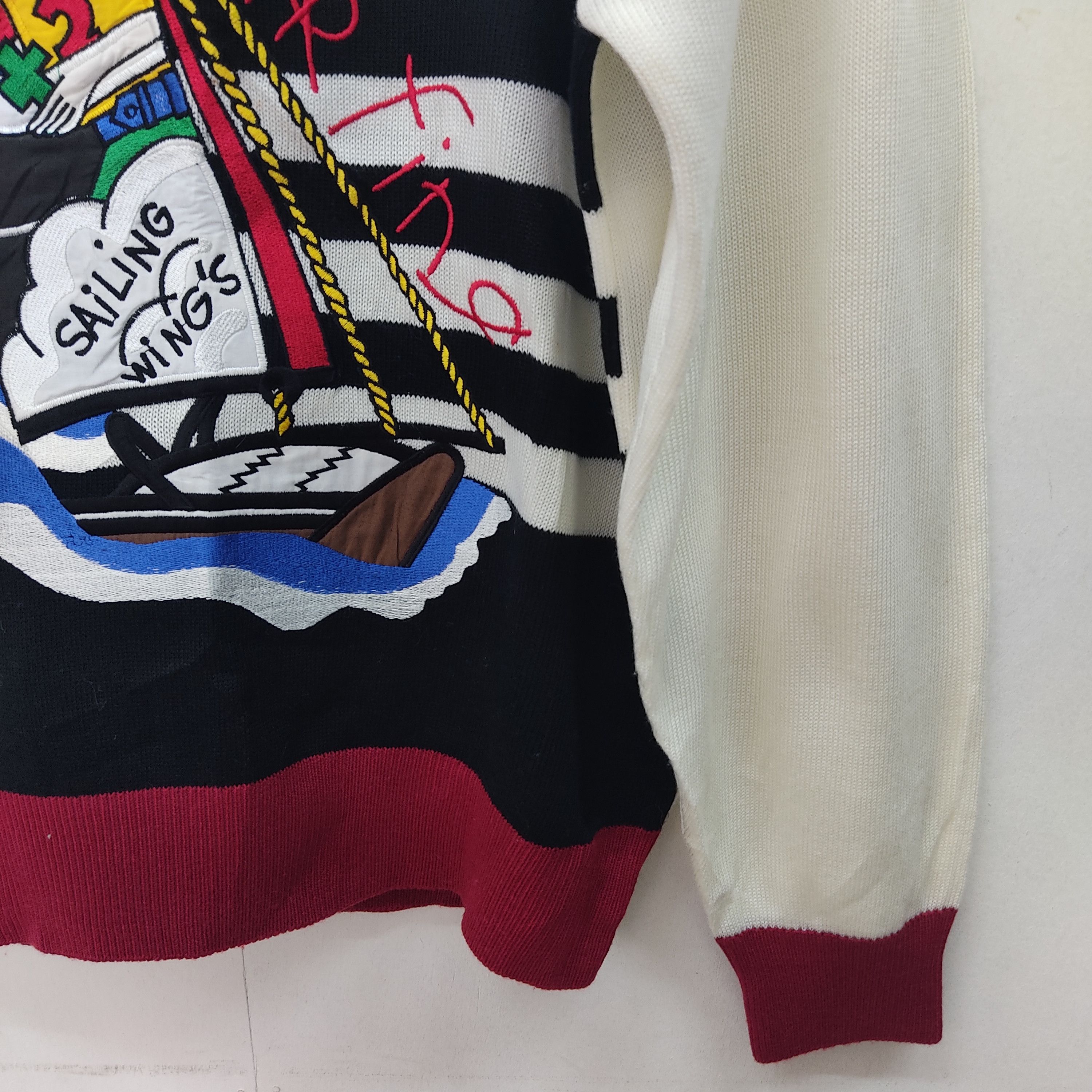 Homespun Knitwear Wind Surfing Jcd Castelbajac Embroidery Knitwear Jumper Size US XL / EU 56 / 4 - 9 Thumbnail