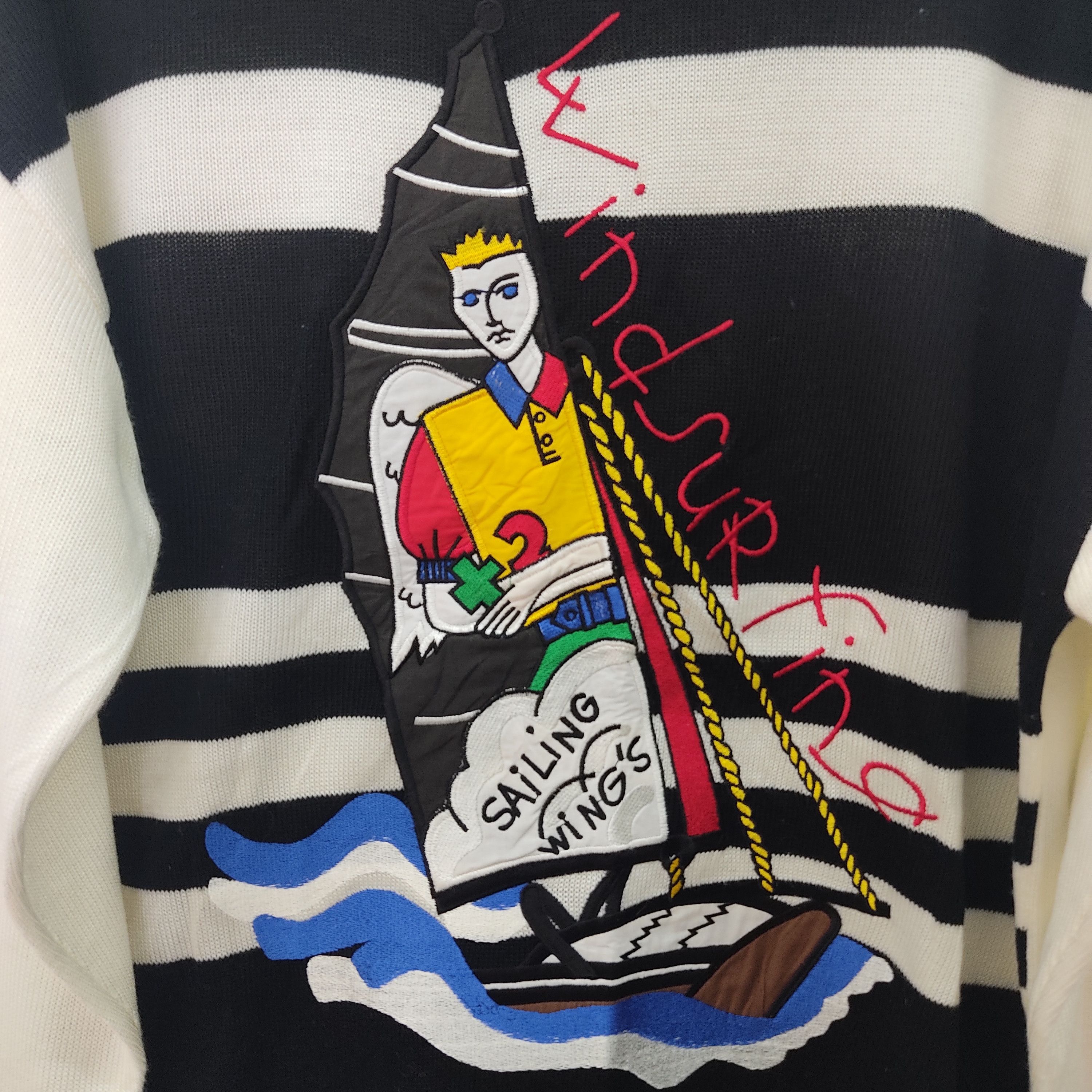 Homespun Knitwear Wind Surfing Jcd Castelbajac Embroidery Knitwear Jumper Size US XL / EU 56 / 4 - 4 Thumbnail