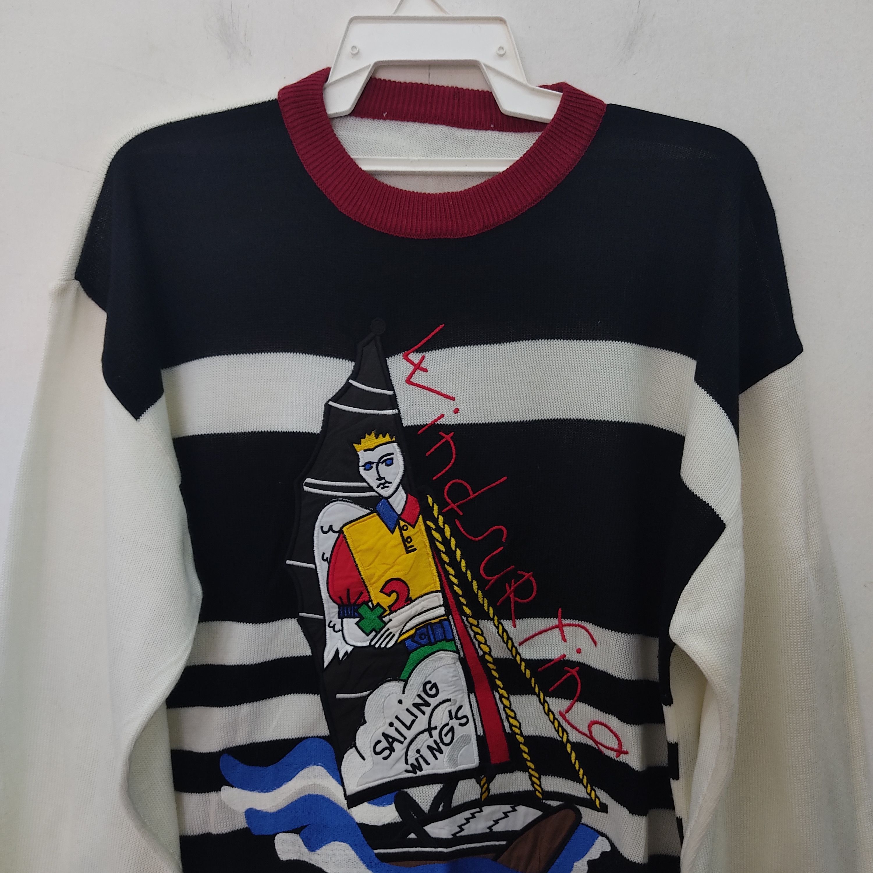 Homespun Knitwear Wind Surfing Jcd Castelbajac Embroidery Knitwear Jumper Size US XL / EU 56 / 4 - 2 Thumbnail