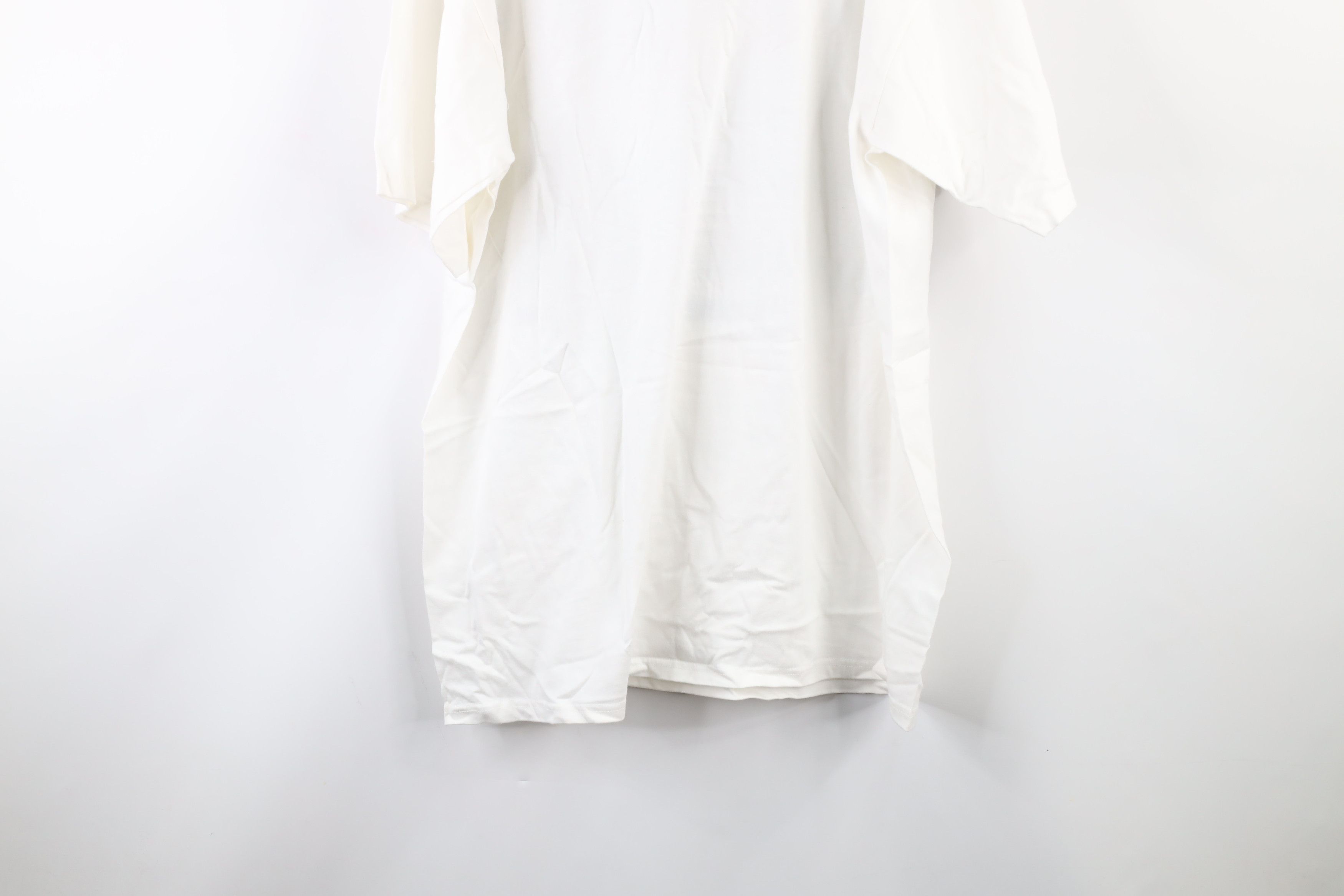 Marithe + Francois Girbaud × Vintage NOS Vintage 90s Marithe Francois Girbaud LCD T-Shirt White Size US XL / EU 56 / 4 - 10 Thumbnail