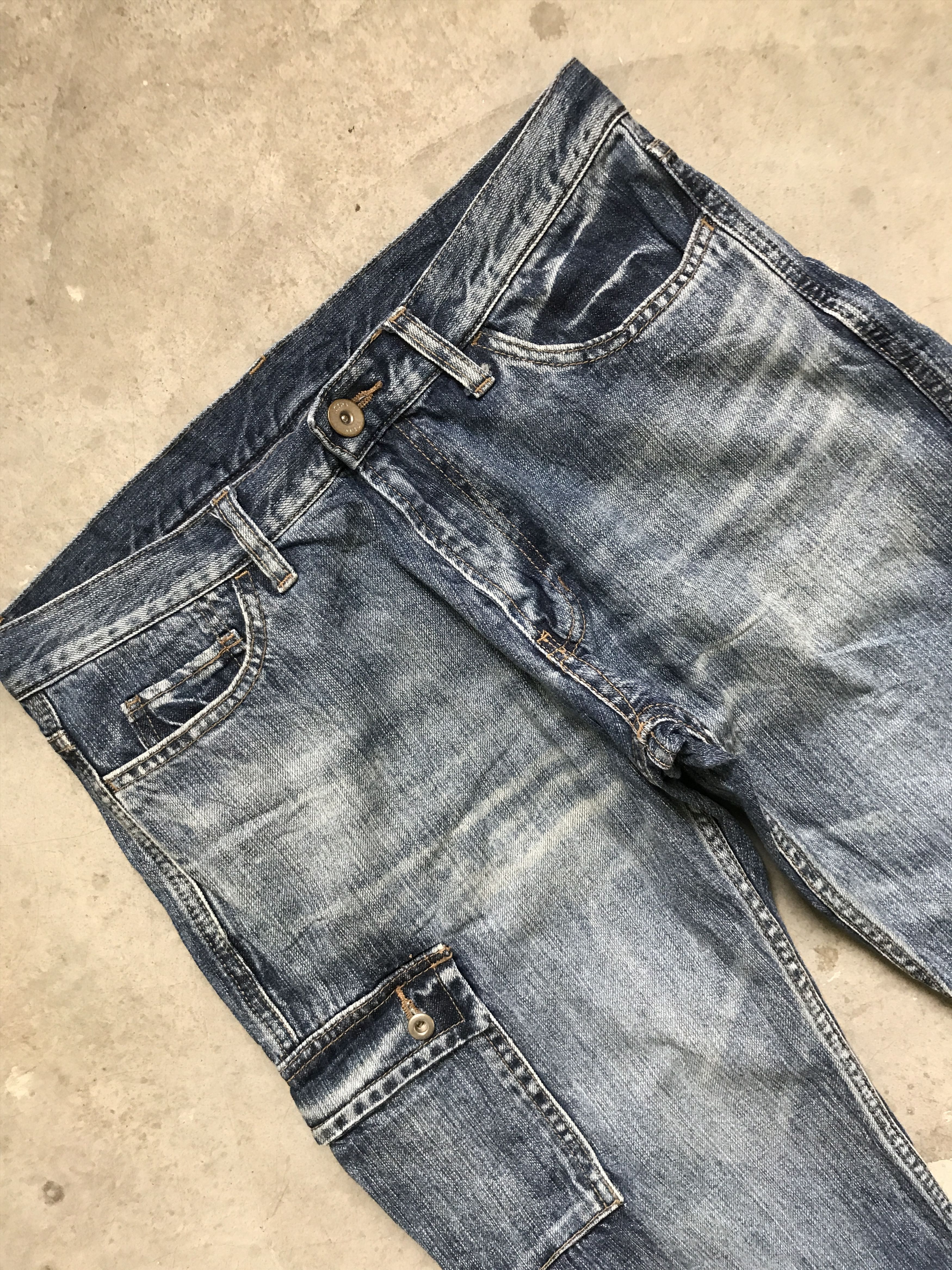 Japanese Brand CP98 IKKA Japan Military & Pockets Cargo Jeans Size US 32 / EU 48 - 4 Thumbnail