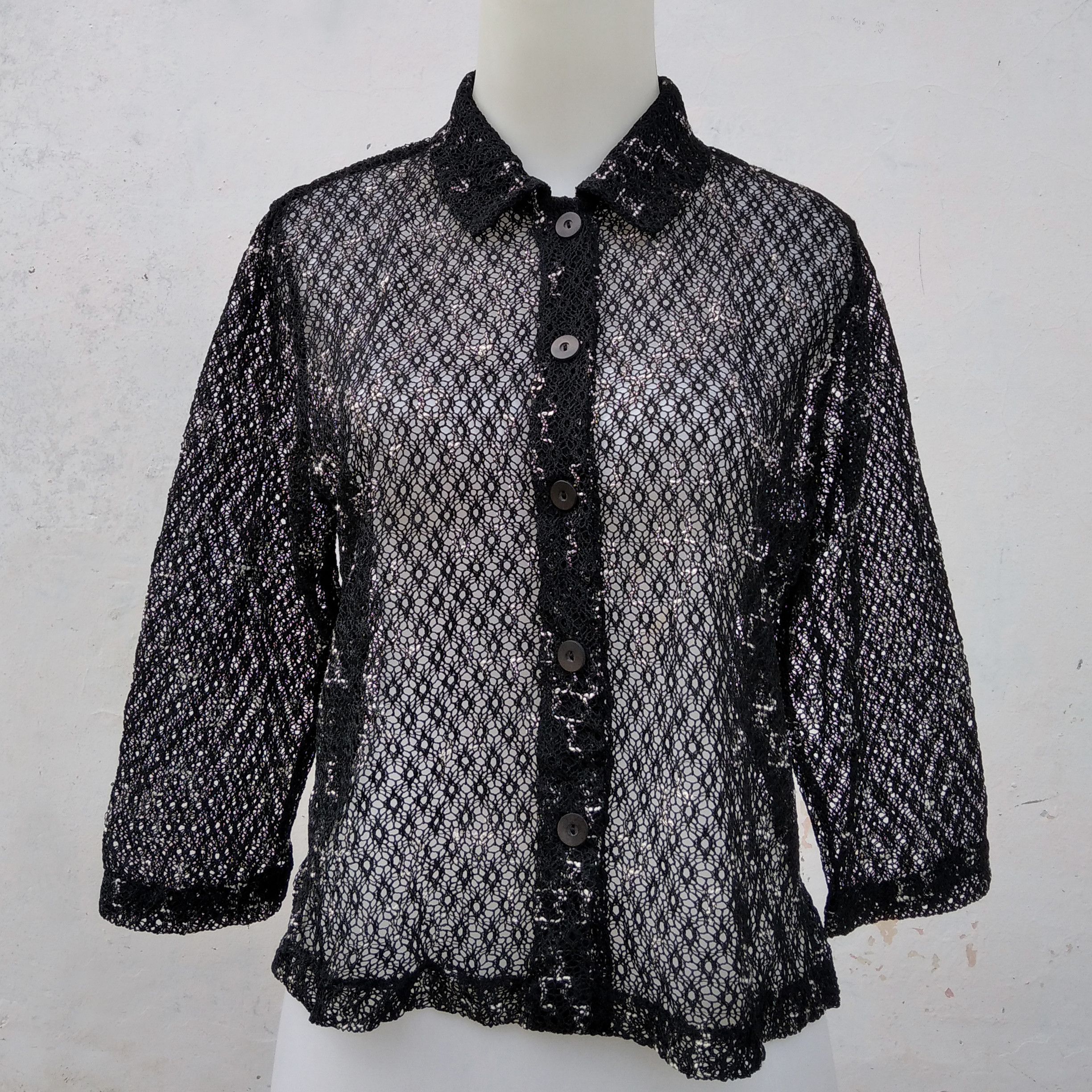 Vintage 90's PURE TIMR Japanese Brand Mesh Longsleeve